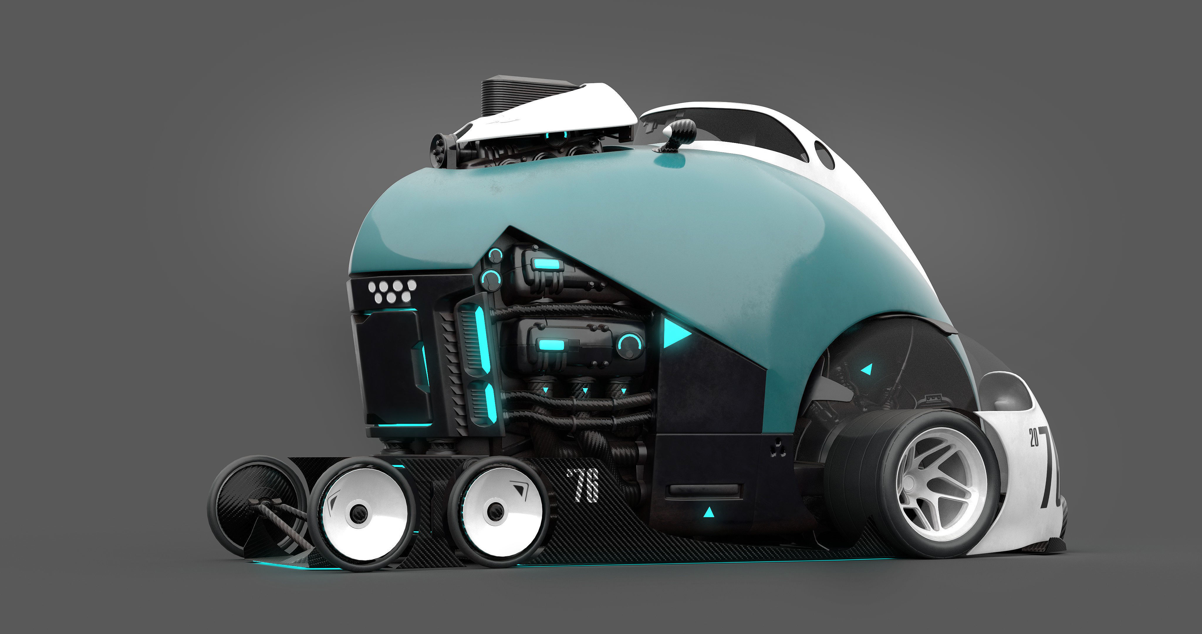 Future Car 3D model_4