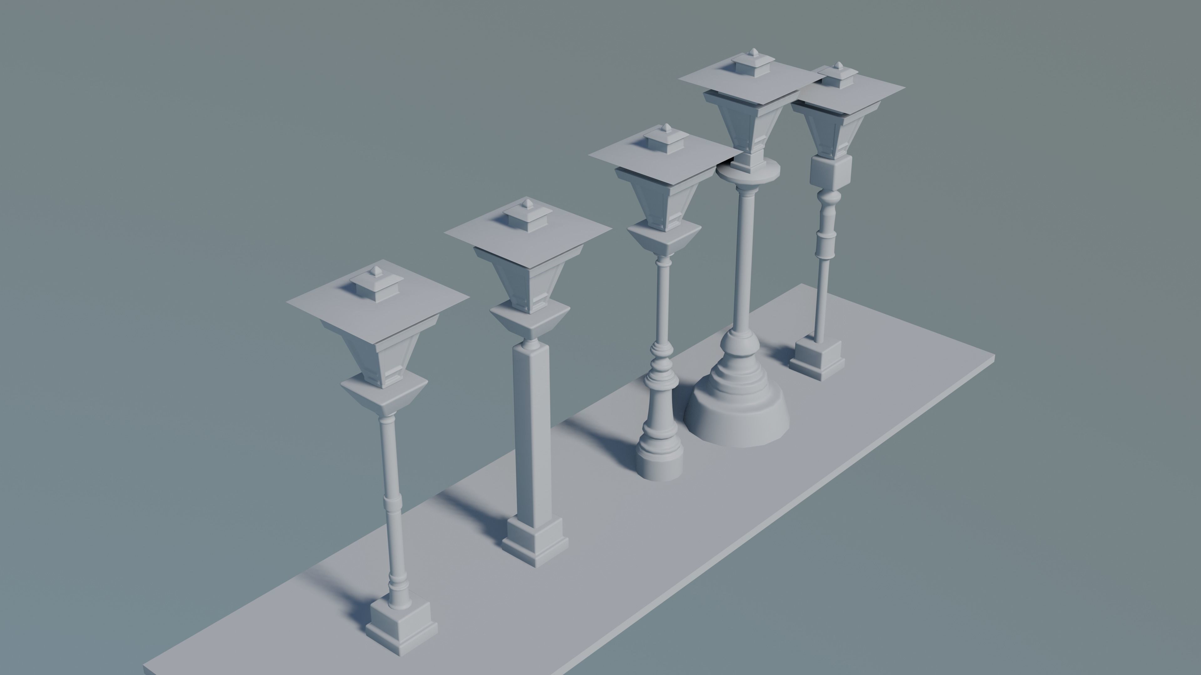 Lamp Post 3D print model_3