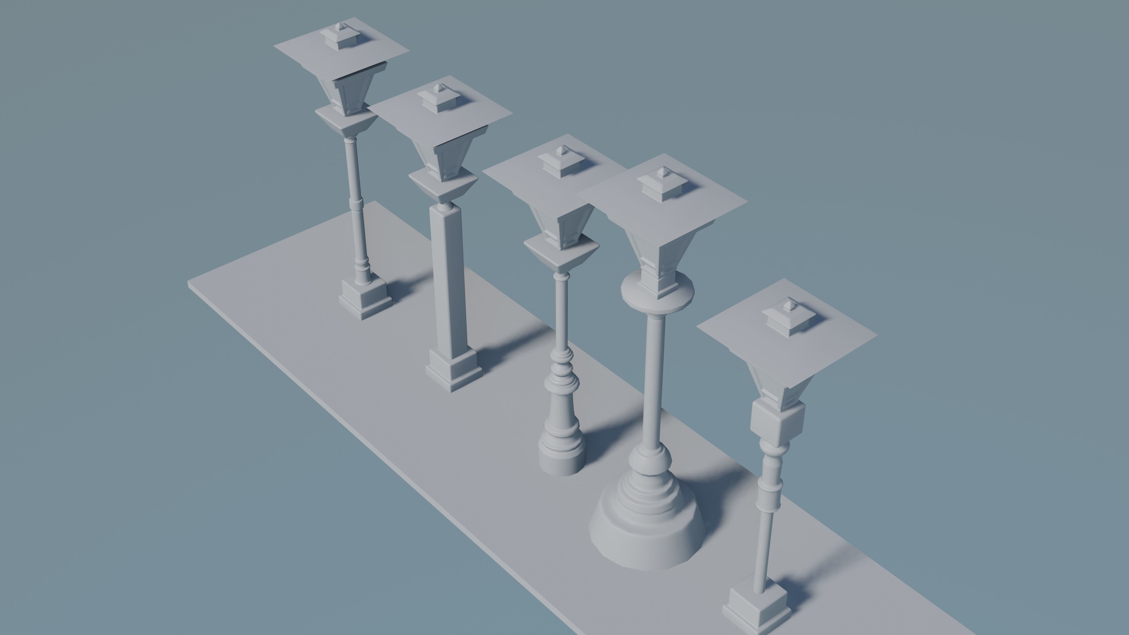 Lamp Post 3D print model_4