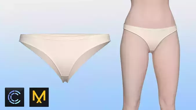 Underpants women 3D model