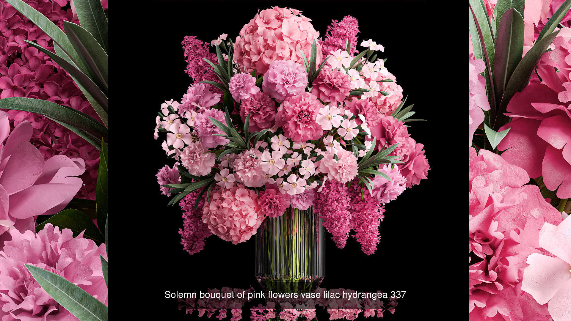 collection Large bouquet of white flowers vase lilac hydrangea _5