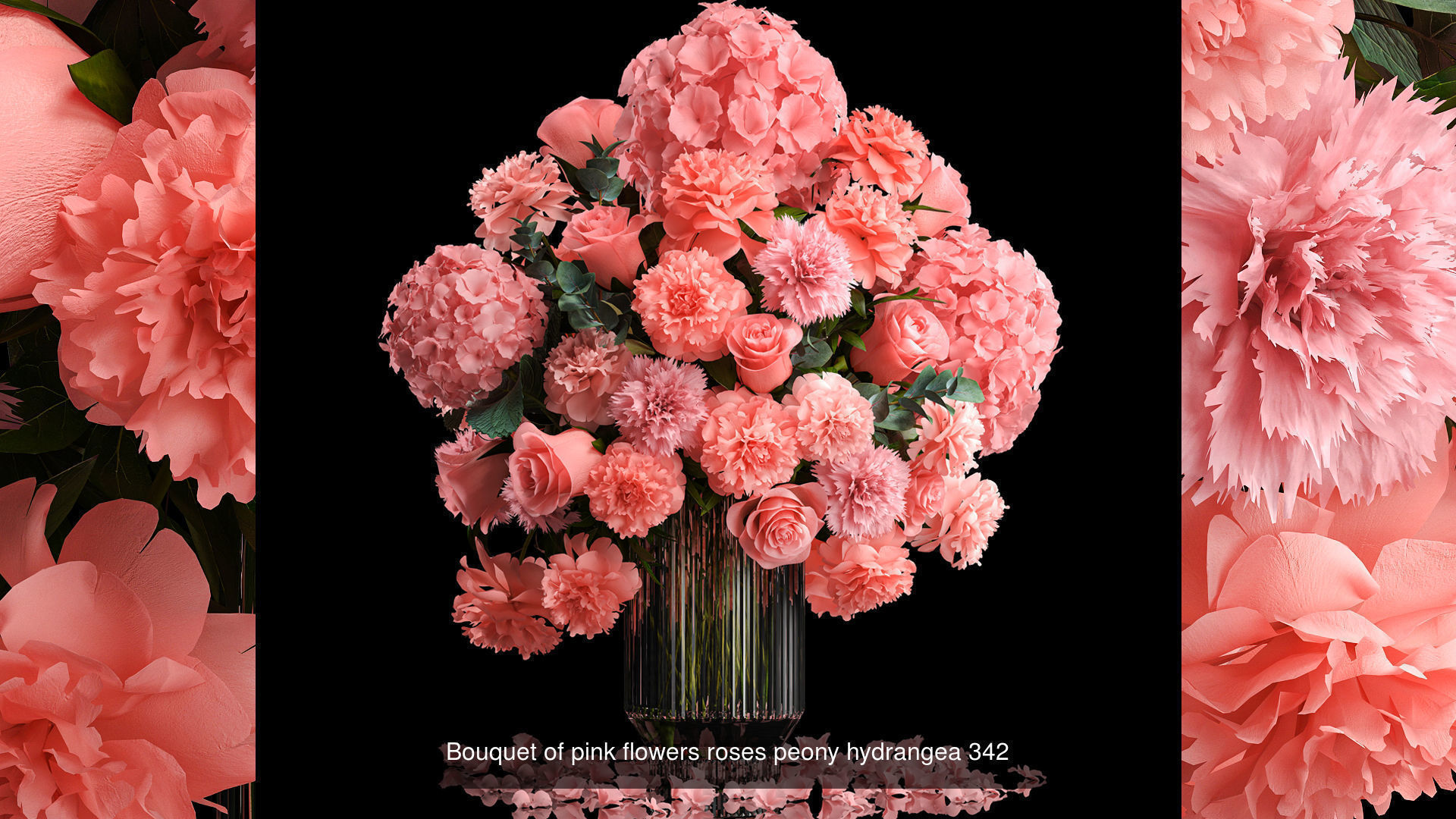 collection Large bouquet of white flowers vase lilac hydrangea _4