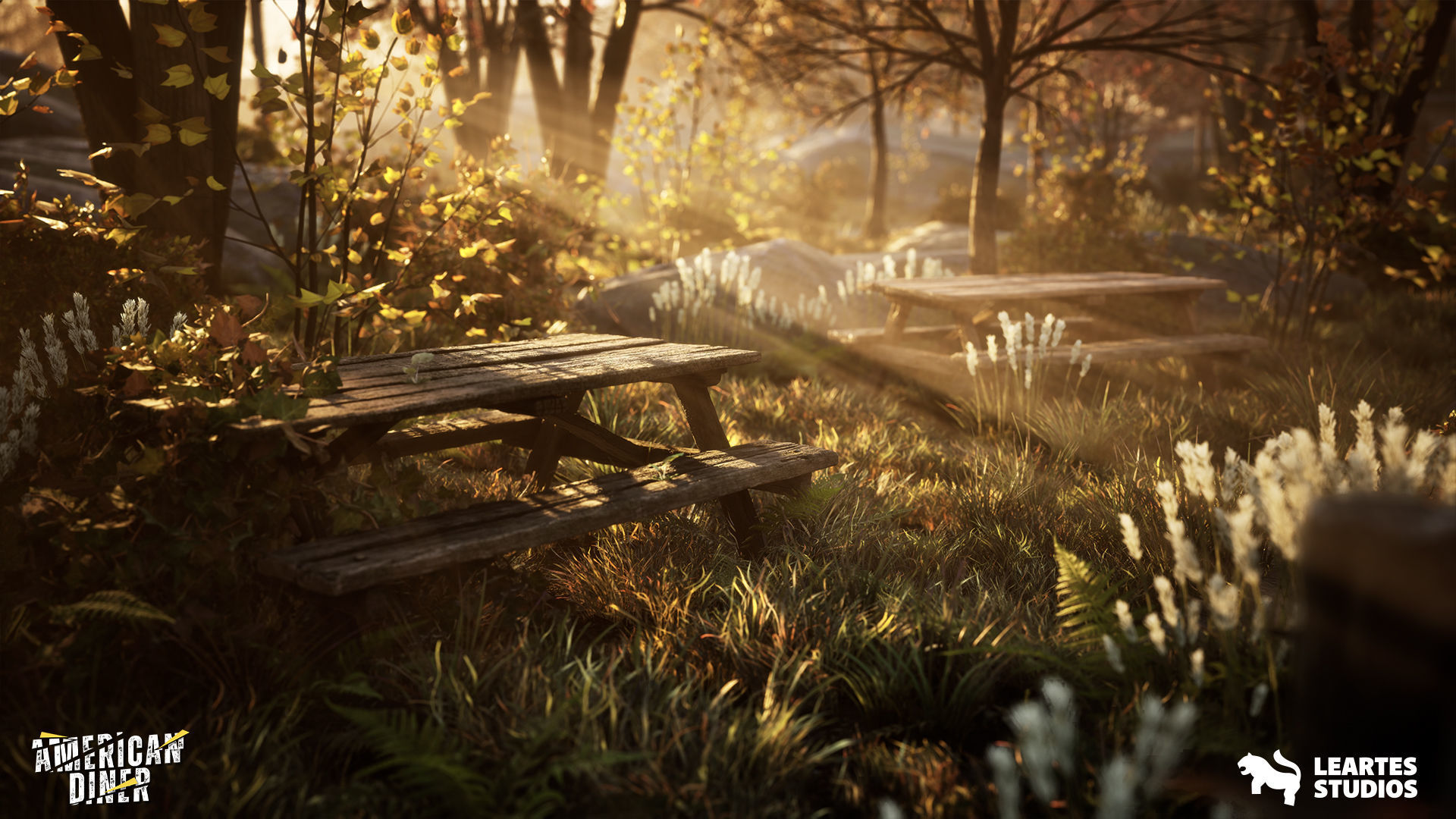 Post Apocalyptic American Diner Environment Low-poly 3D model_4