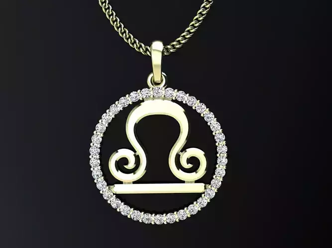 Pendant zodiac sign Libra for 3d print 3D print model