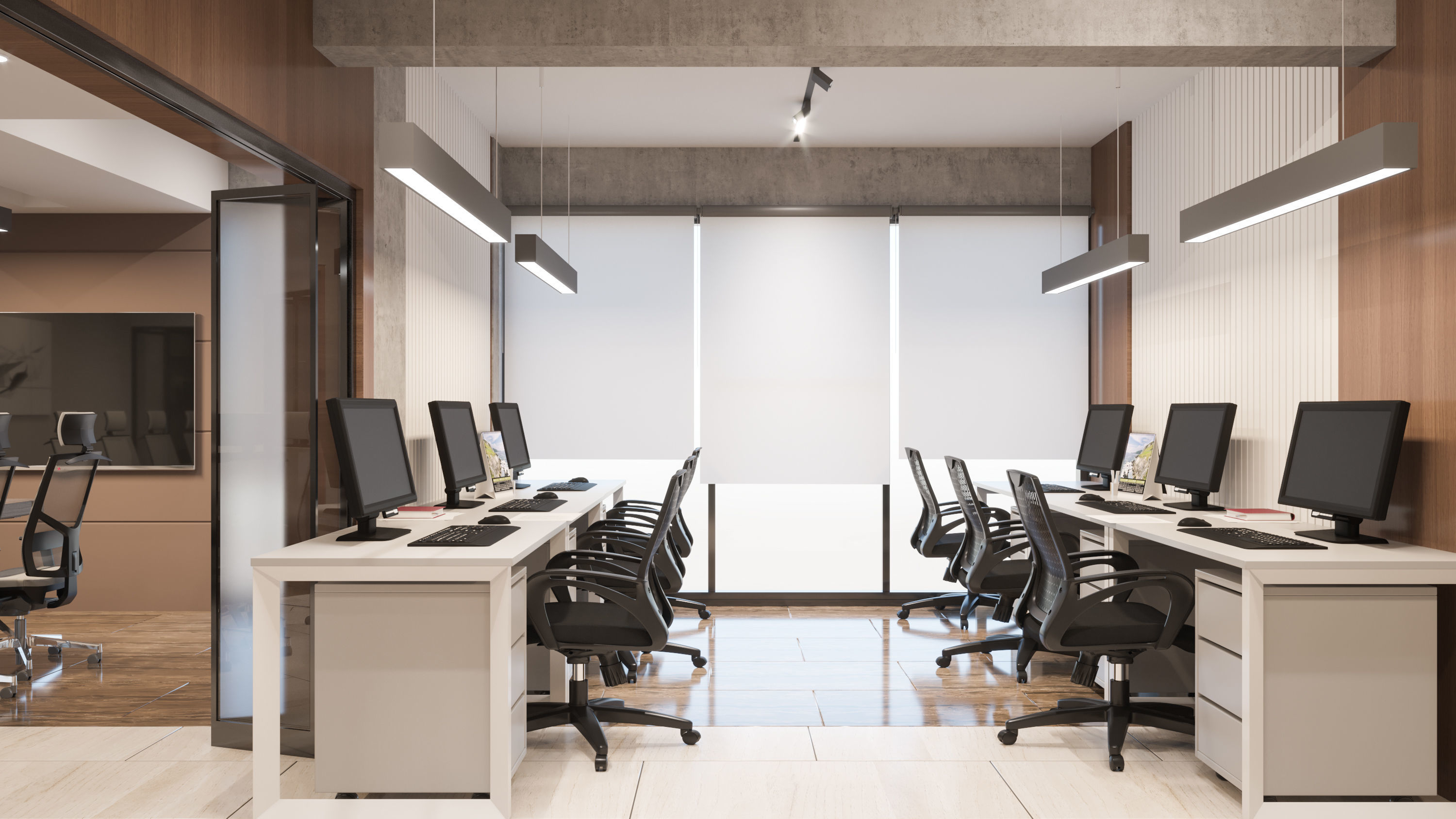 Modern Office Design 3D model_4
