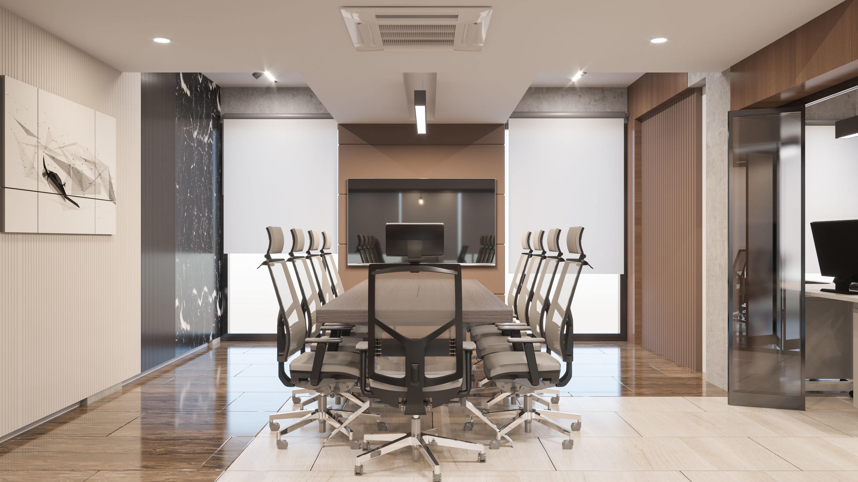 Modern Office Design 3D model_5