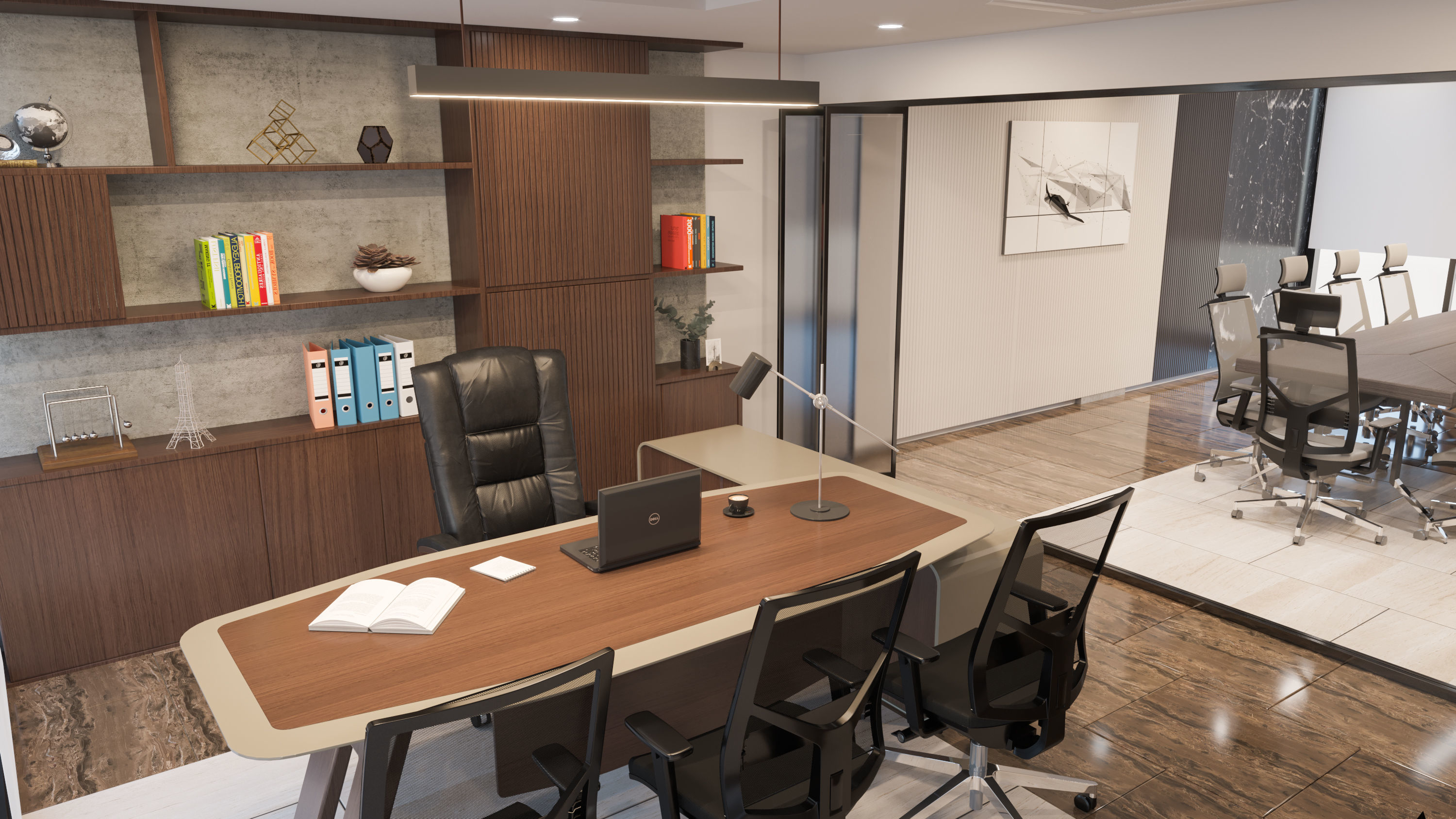 Modern Office Design 3D model_7