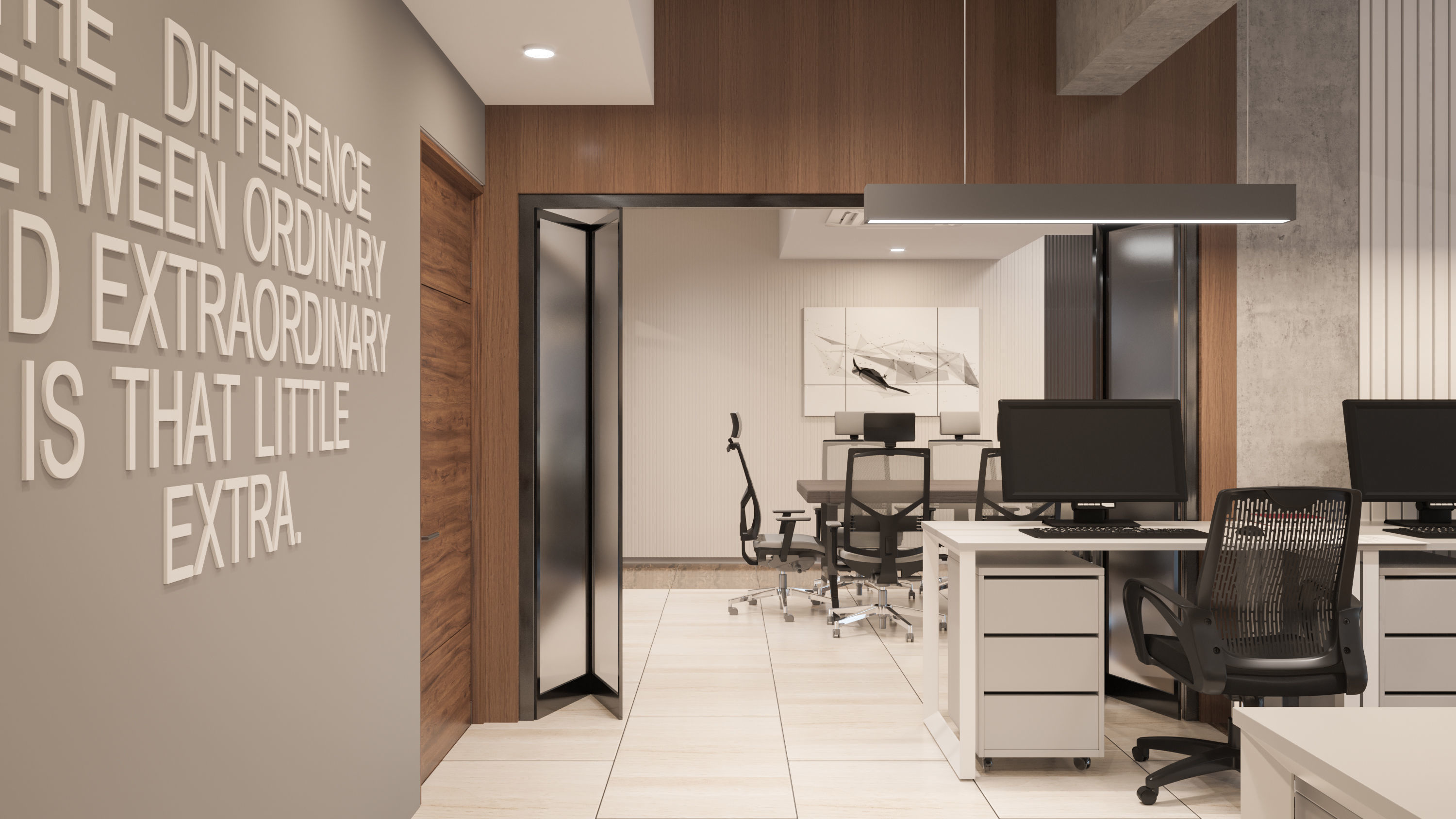 Modern Office Design 3D model_3