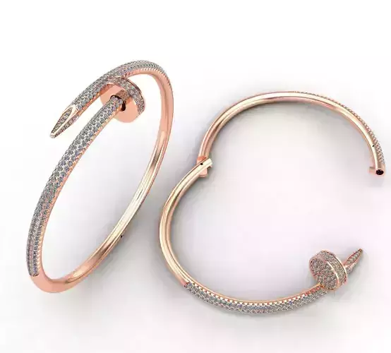 Woment full diamonds bracelet 3D print model