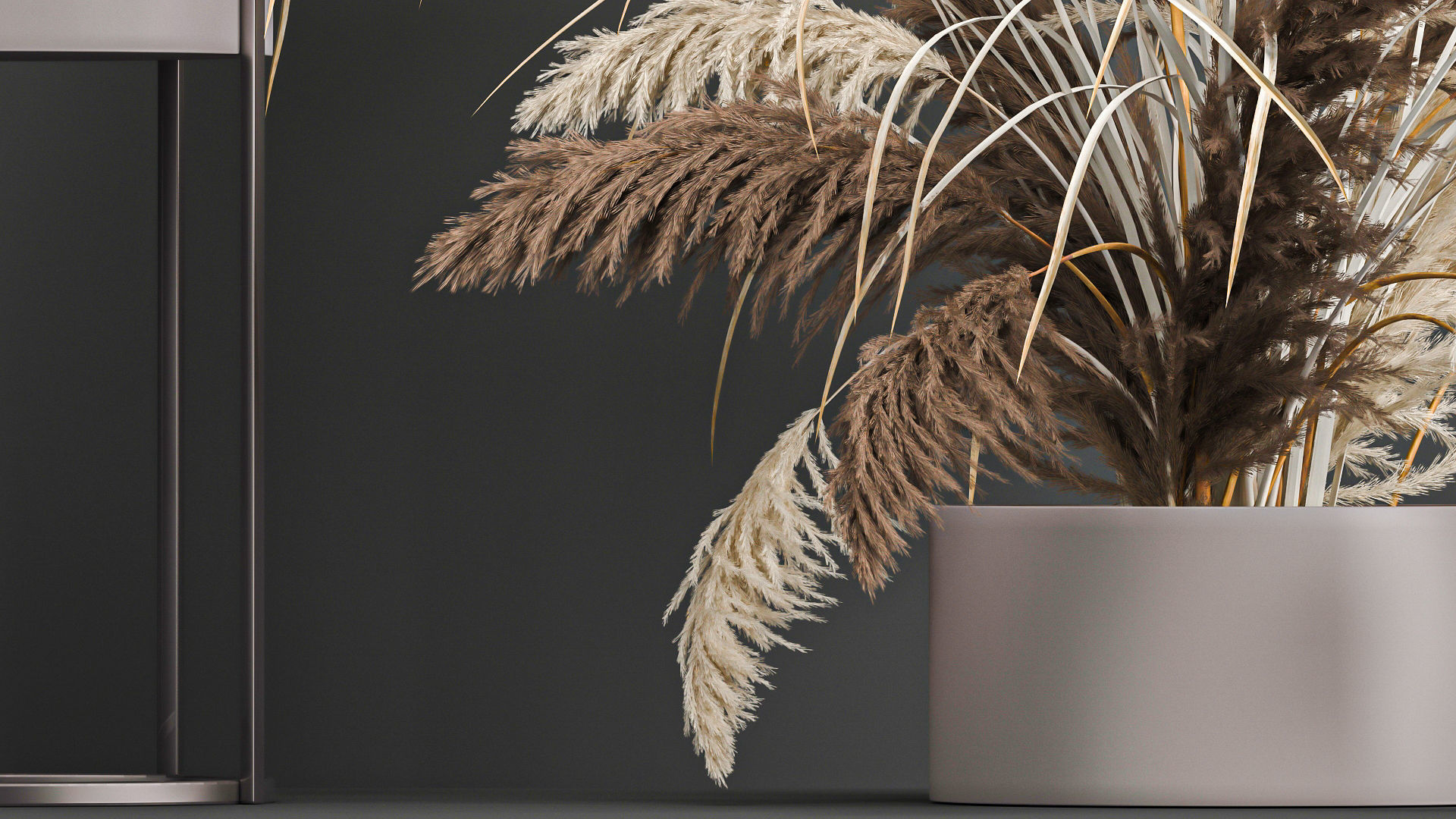 Collection of bouquets of dried flowers pampas Cortaderie reeds _25