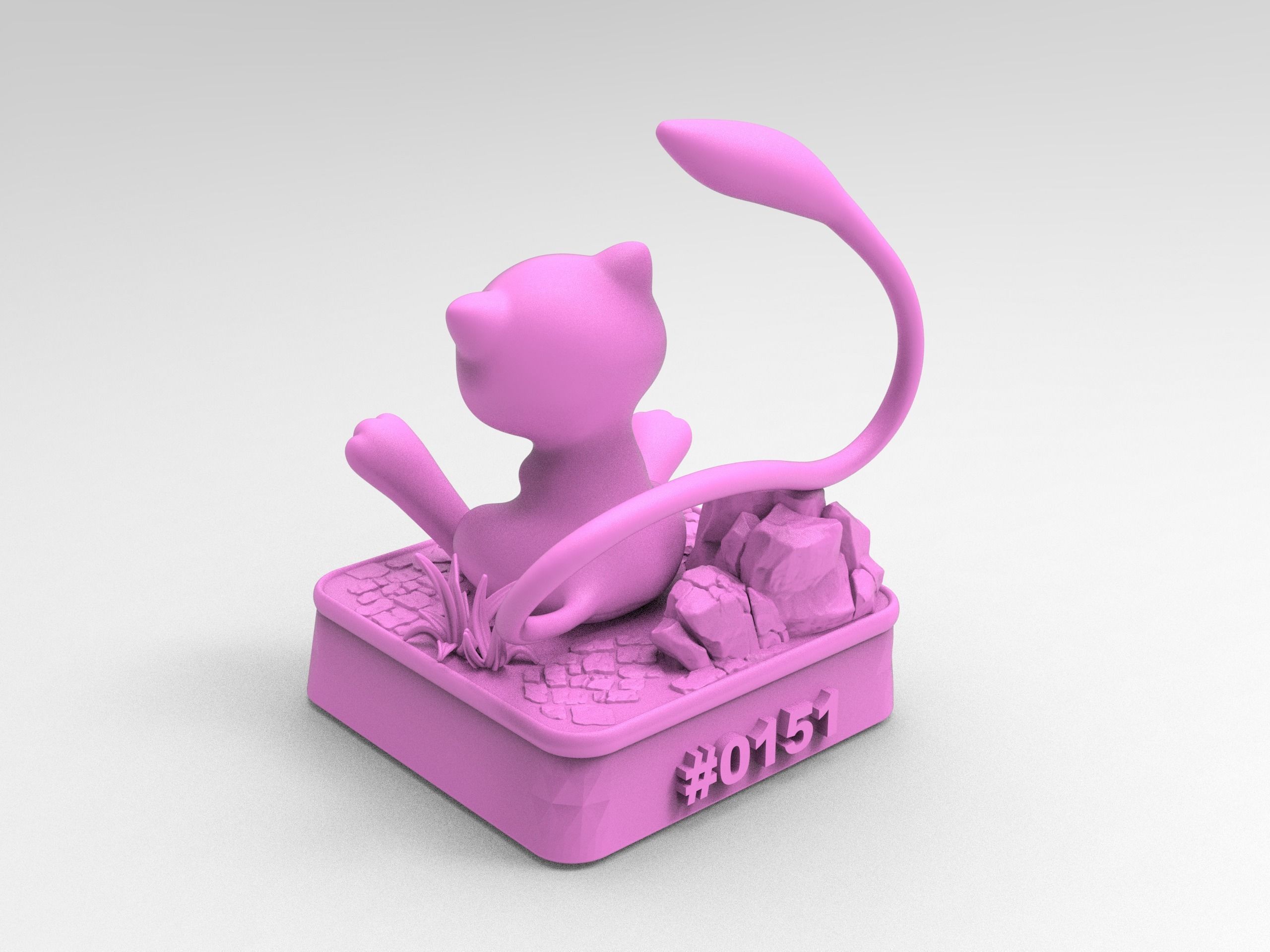 Mew 0151 Keycap - 3D Model File STL 3D print model_3