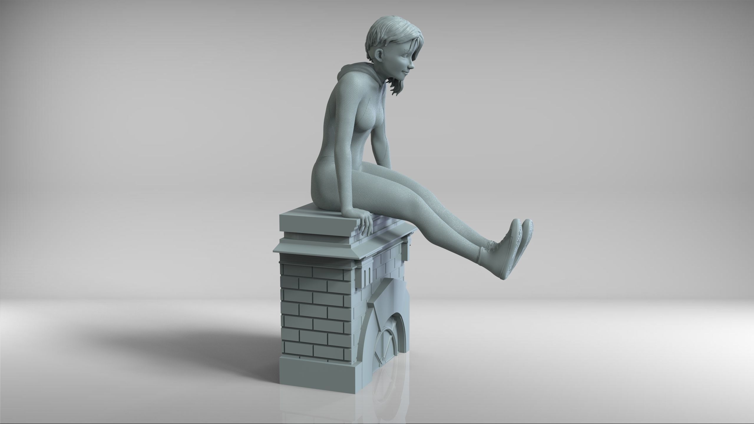 Spidergwen - Spiderman 3D print model_16