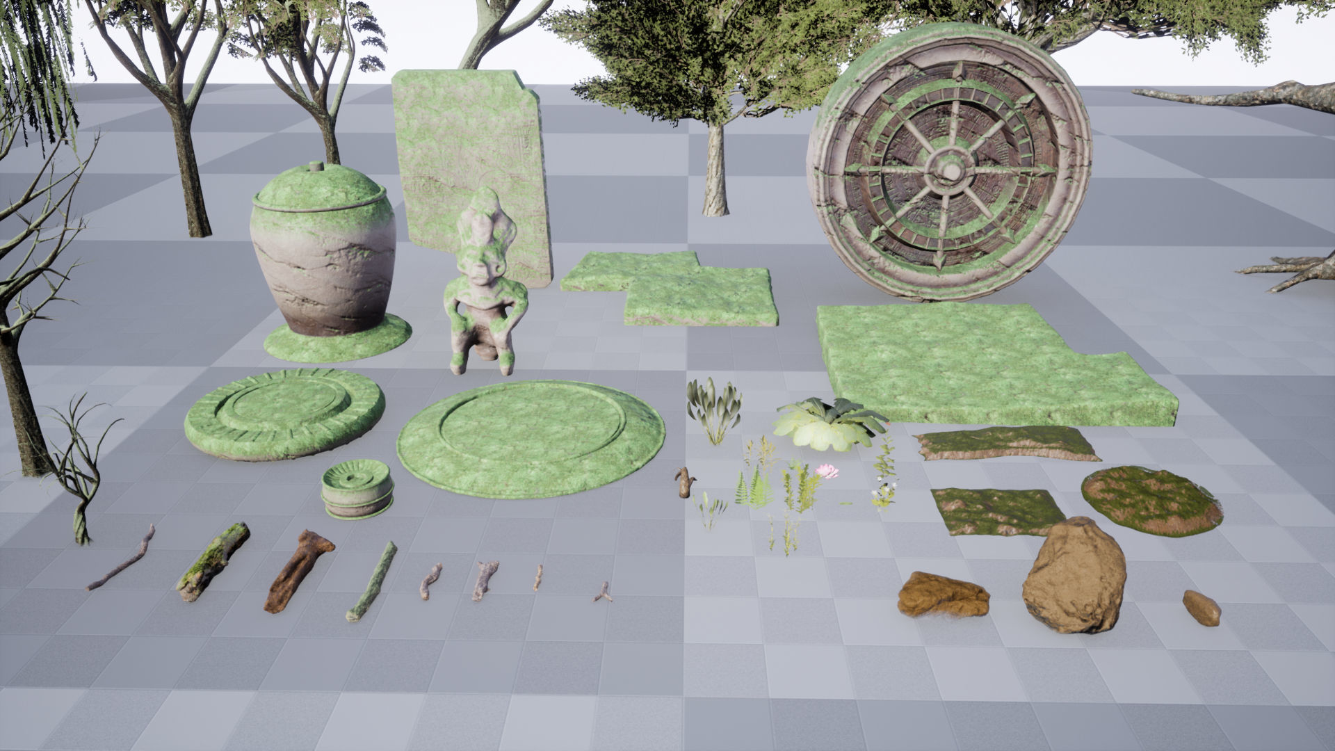 Ancient Artifacts 49 Assets Low-poly 3D model_11