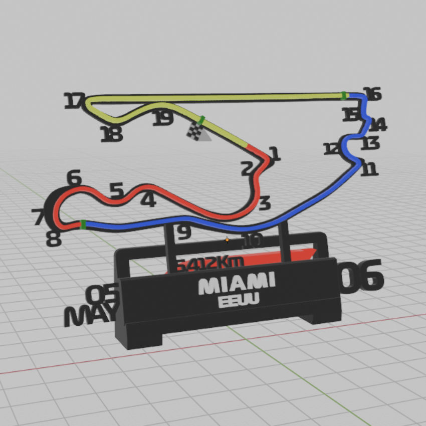 FORMULA 1 CIRCUITOS TEMPORADA 2024 3D print model_5