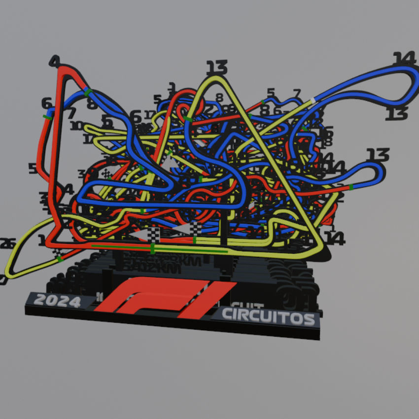 FORMULA 1 CIRCUITOS TEMPORADA 2024 3D print model_3