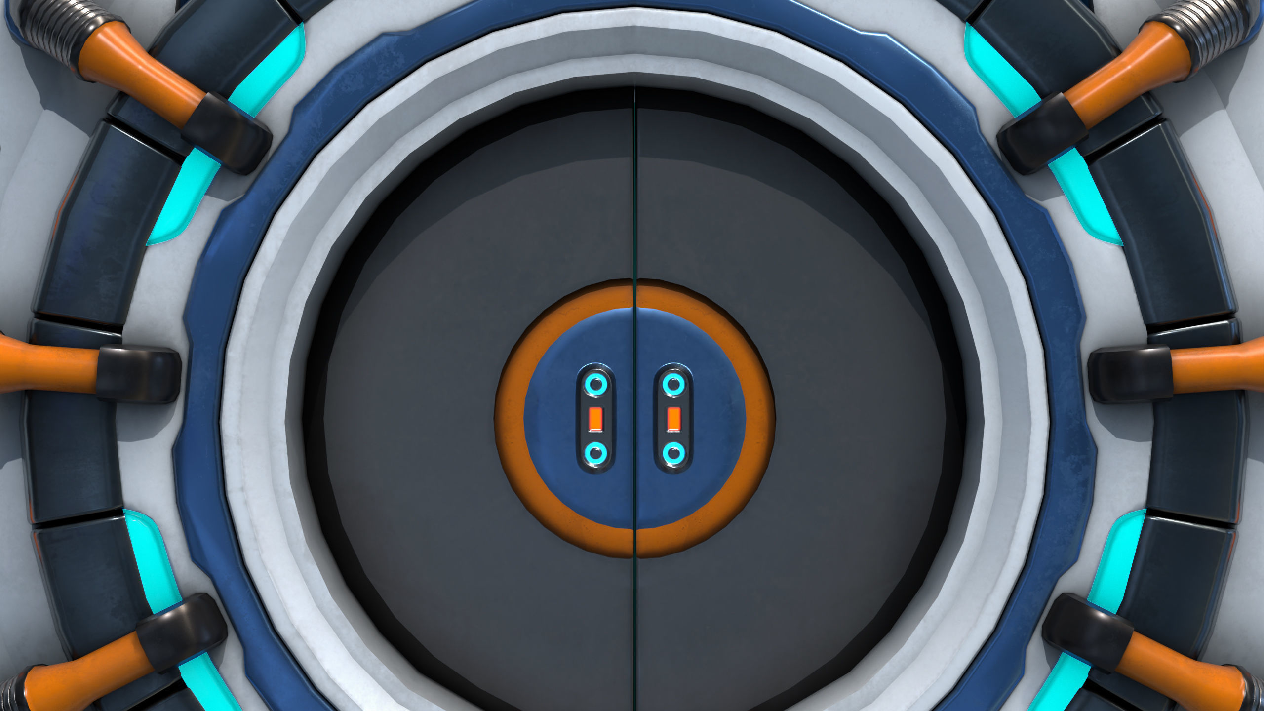 Sci Fi Door 03 All PBR Unity UE Textures Included Low-poly 3D model_14