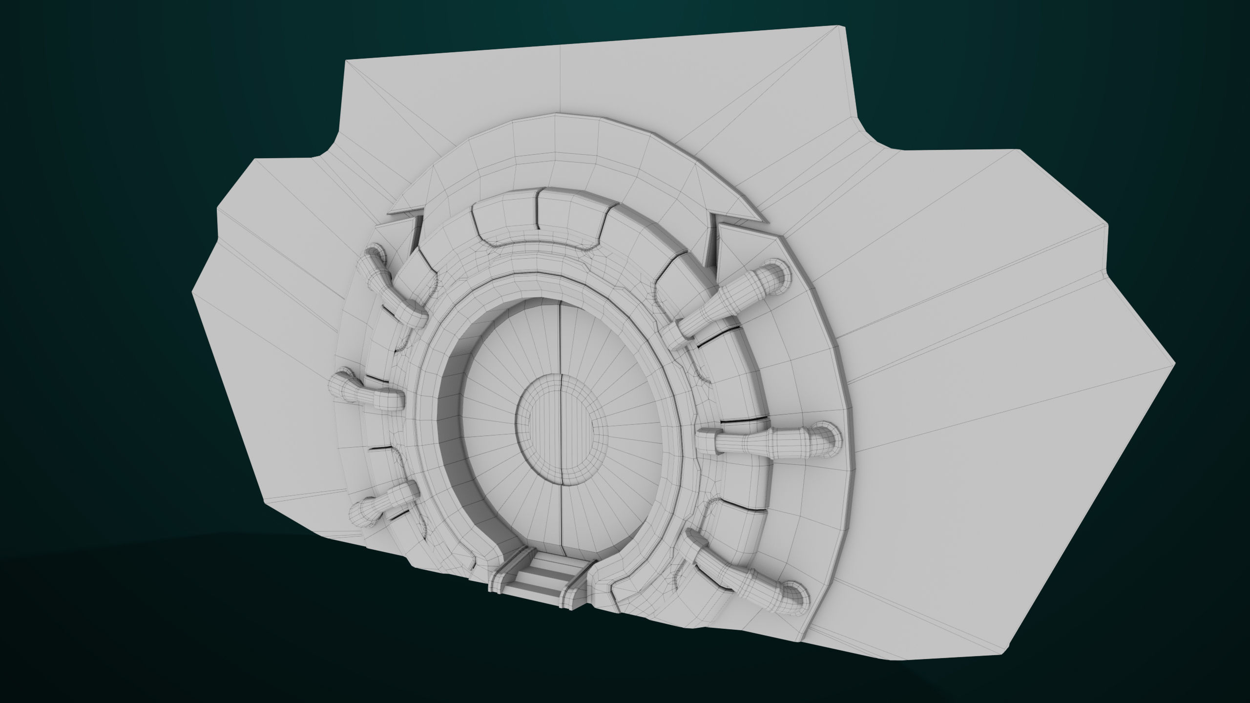 Sci Fi Door 03 All PBR Unity UE Textures Included Low-poly 3D model_21