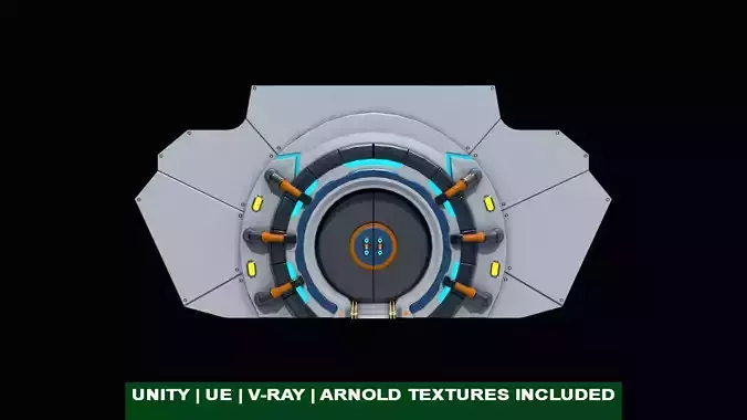 Sci Fi Door 03 All PBR Unity UE Textures Included Low-poly 3D model Sci Fi Door 03 All PBR Unity UE Textures Included Low-poly 3D model