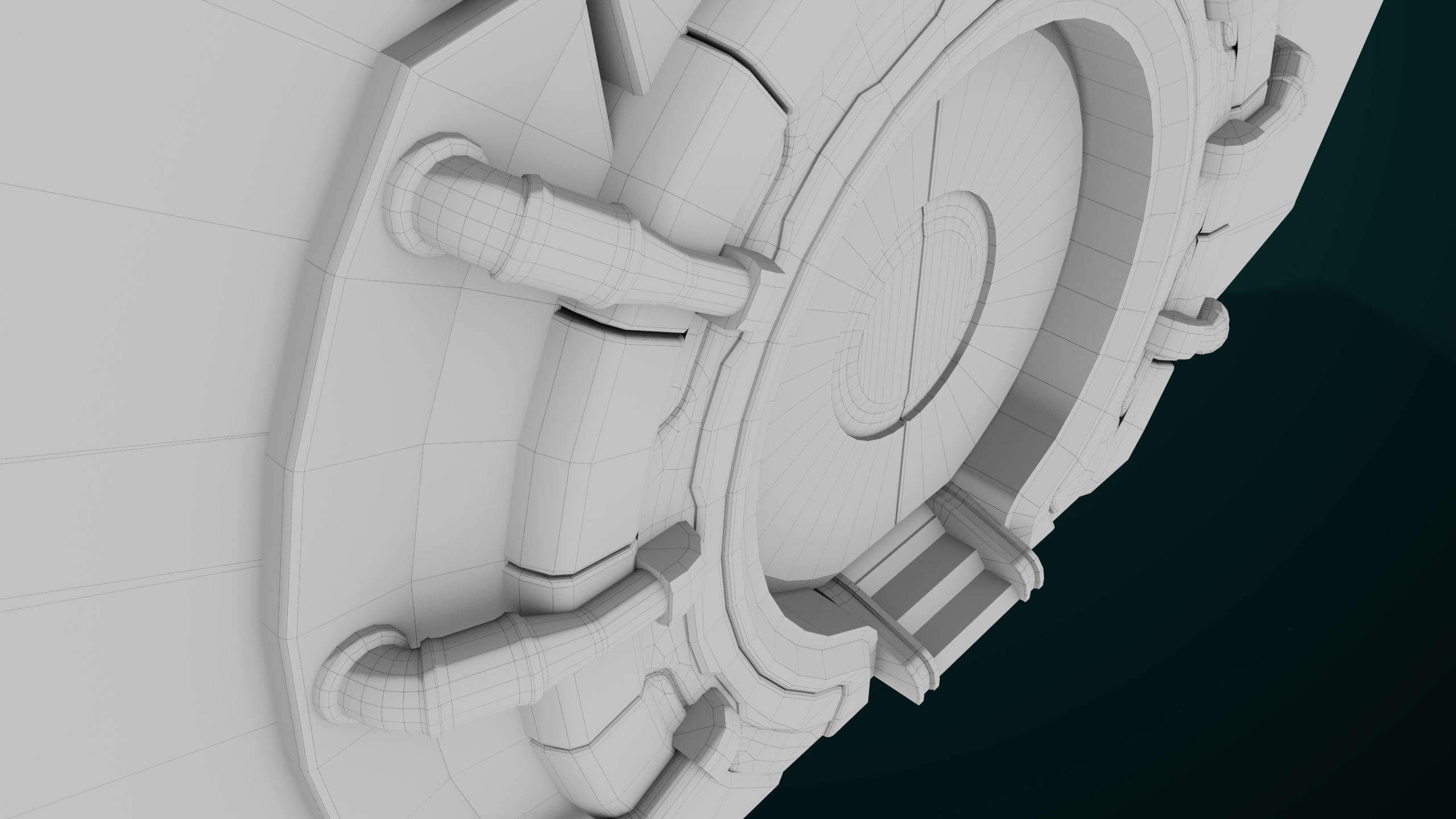 Sci Fi Door 03 All PBR Unity UE Textures Included Low-poly 3D model_26