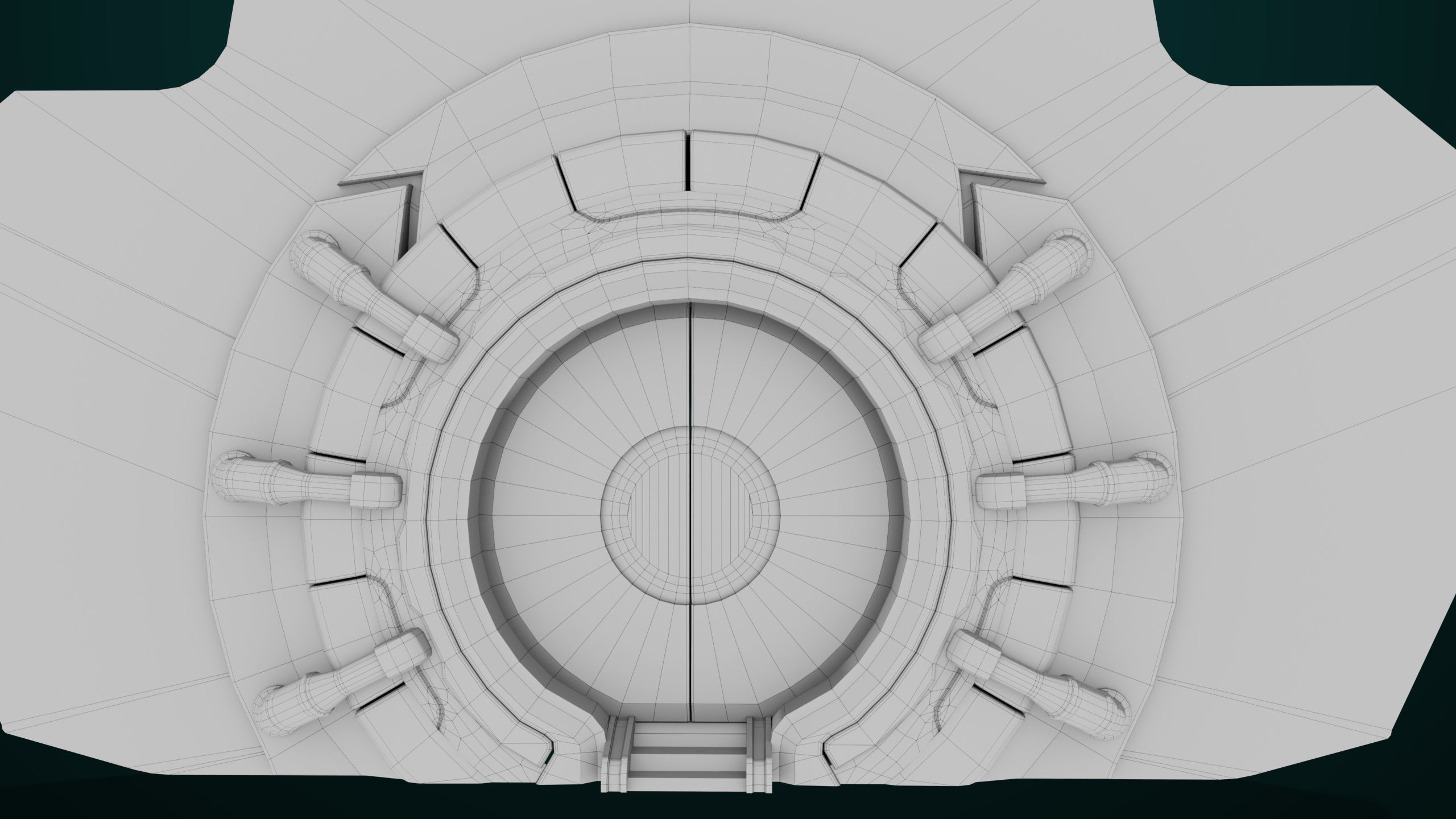 Sci Fi Door 03 All PBR Unity UE Textures Included Low-poly 3D model_32