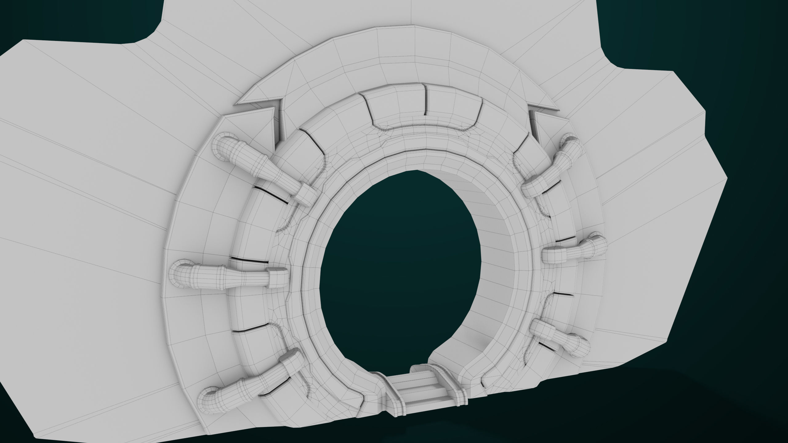 Sci Fi Door 03 All PBR Unity UE Textures Included Low-poly 3D model_33