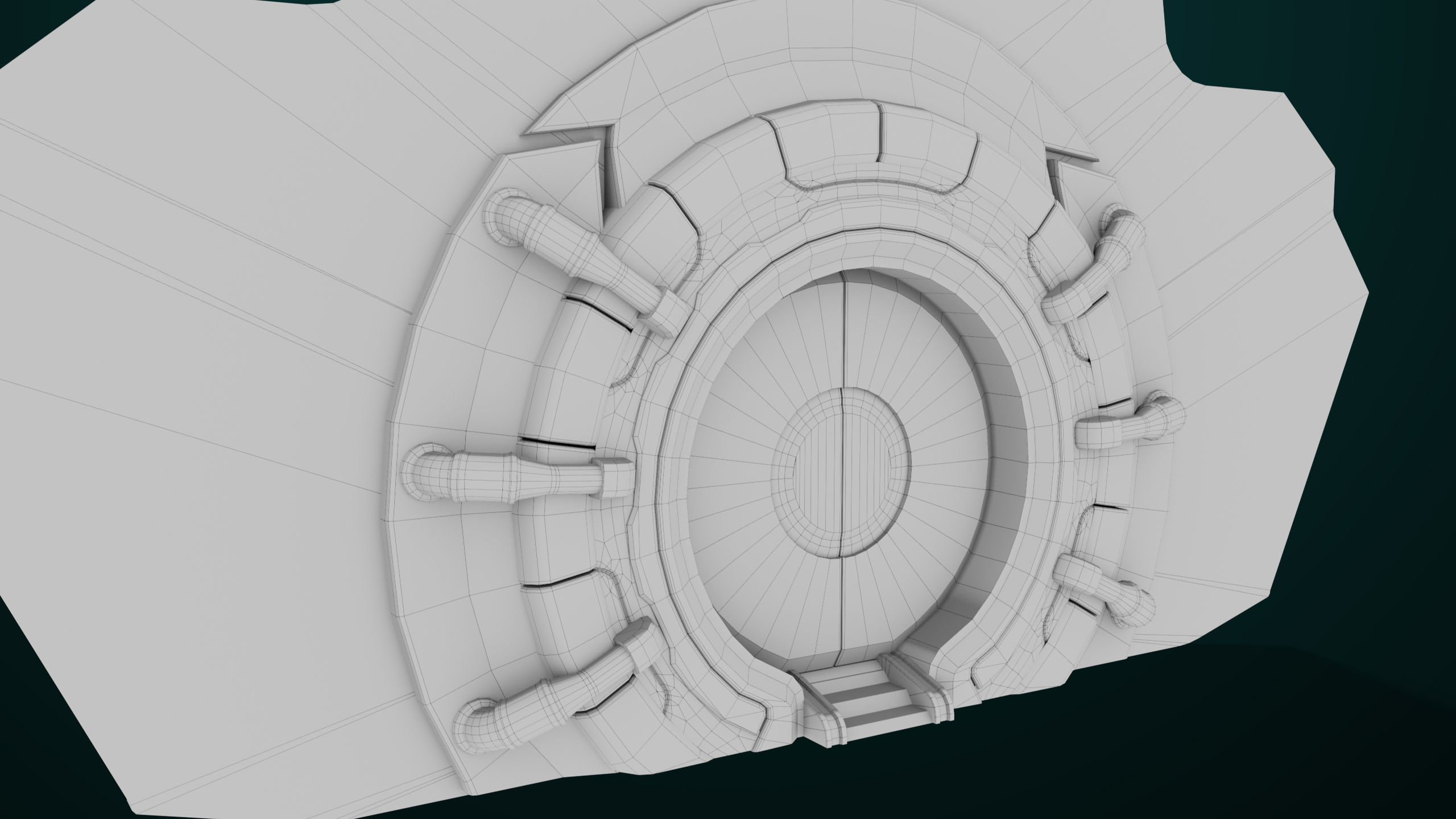 Sci Fi Door 03 All PBR Unity UE Textures Included Low-poly 3D model_25