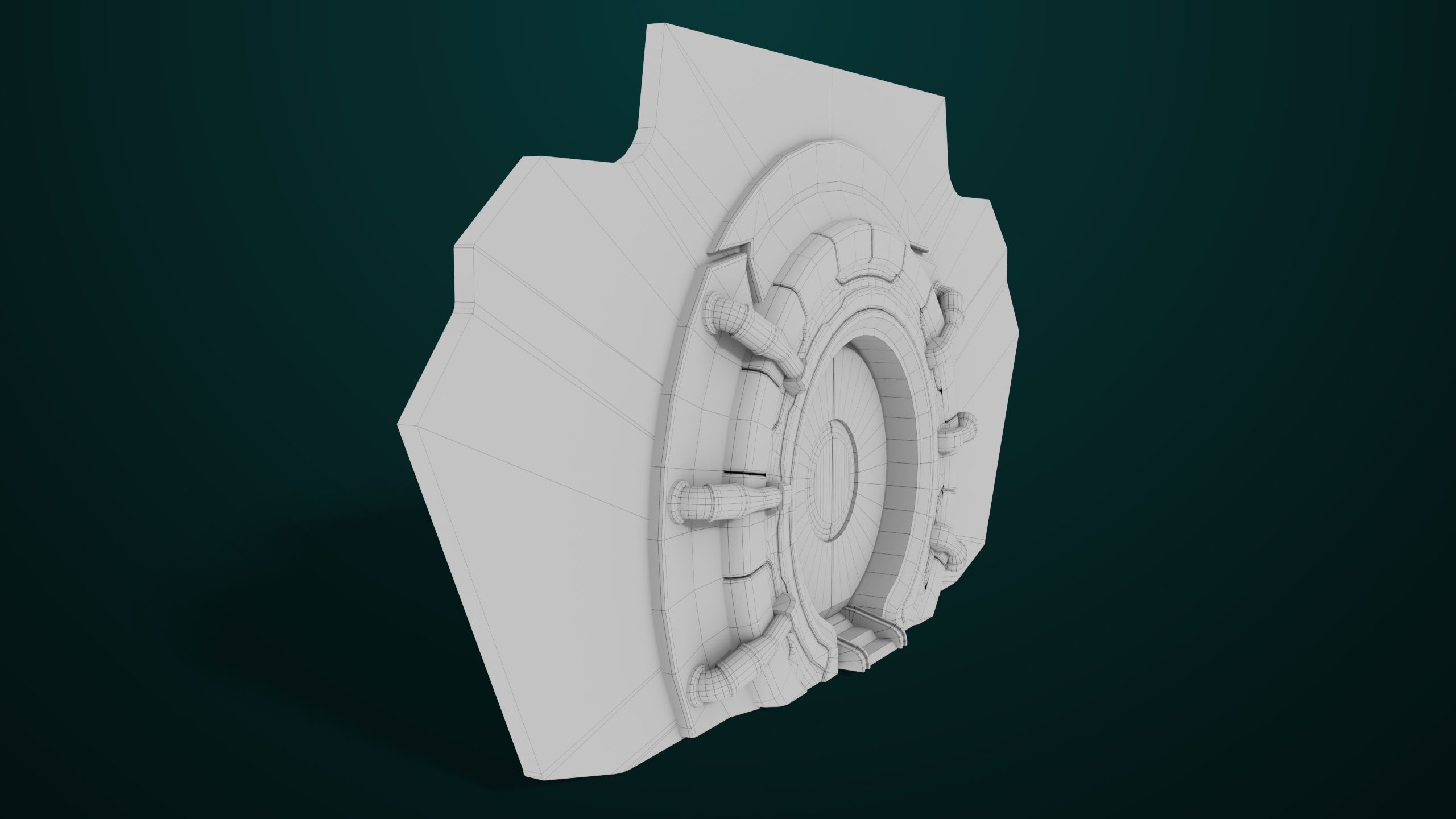 Sci Fi Door 03 All PBR Unity UE Textures Included Low-poly 3D model_18