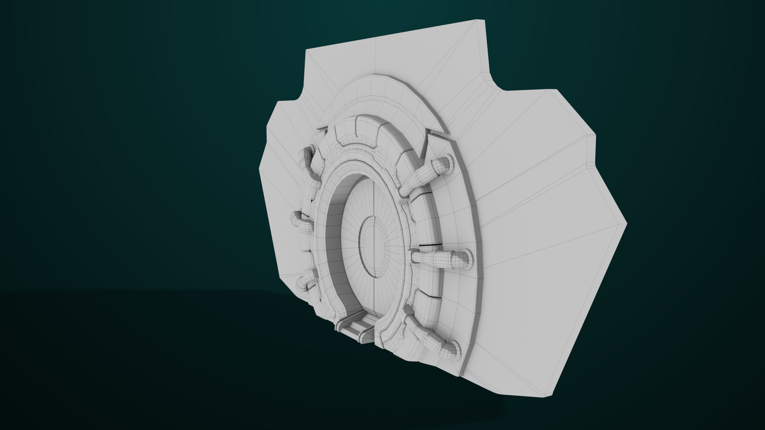 Sci Fi Door 03 All PBR Unity UE Textures Included Low-poly 3D model_20