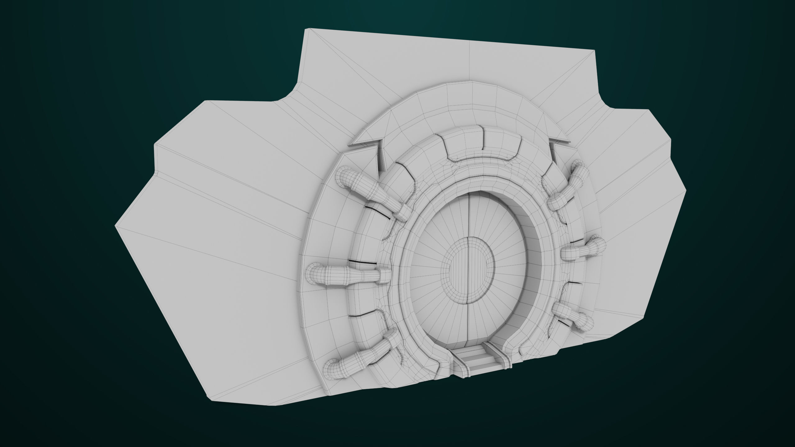 Sci Fi Door 03 All PBR Unity UE Textures Included Low-poly 3D model_17