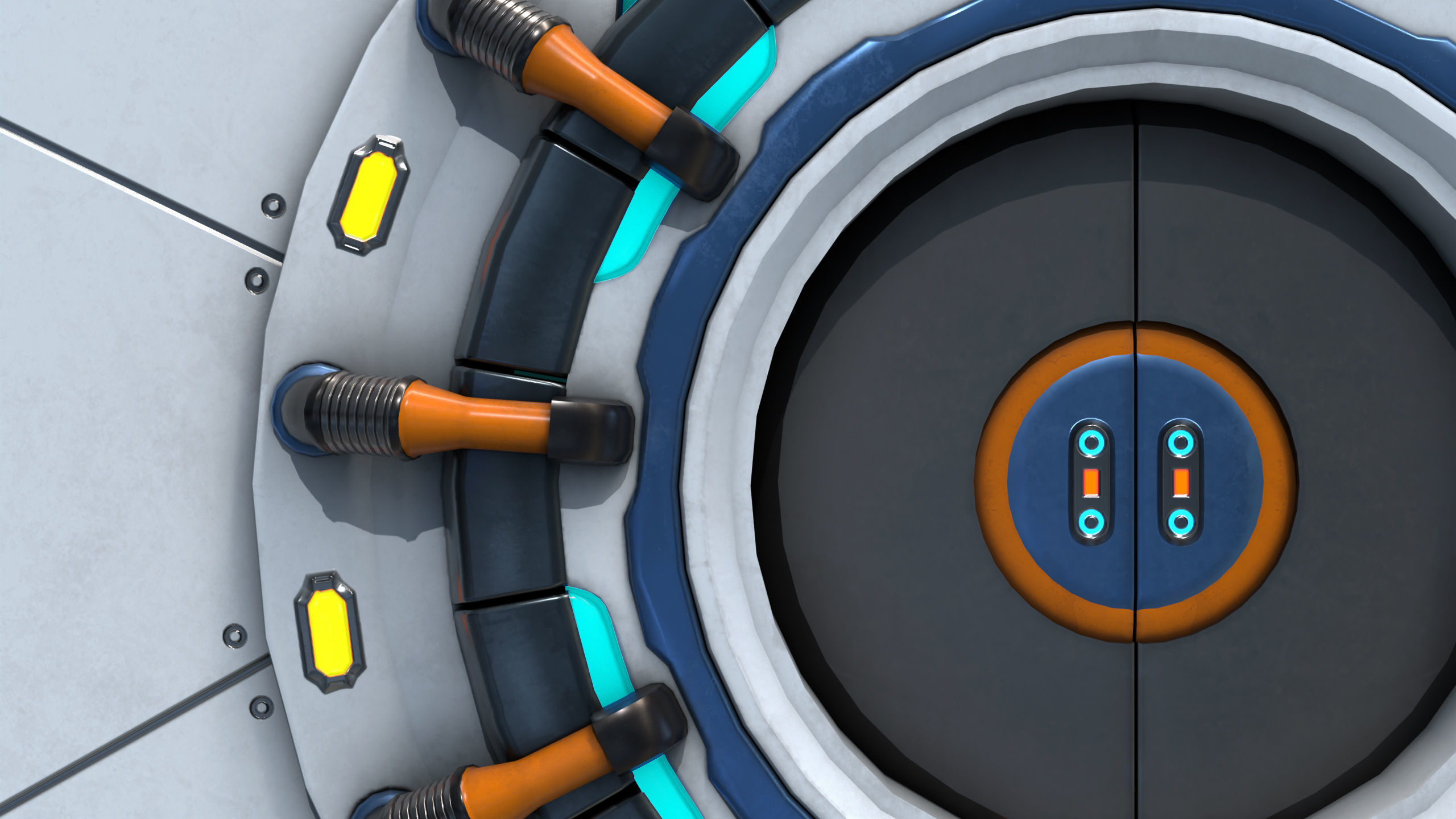 Sci Fi Door 03 All PBR Unity UE Textures Included Low-poly 3D model_13