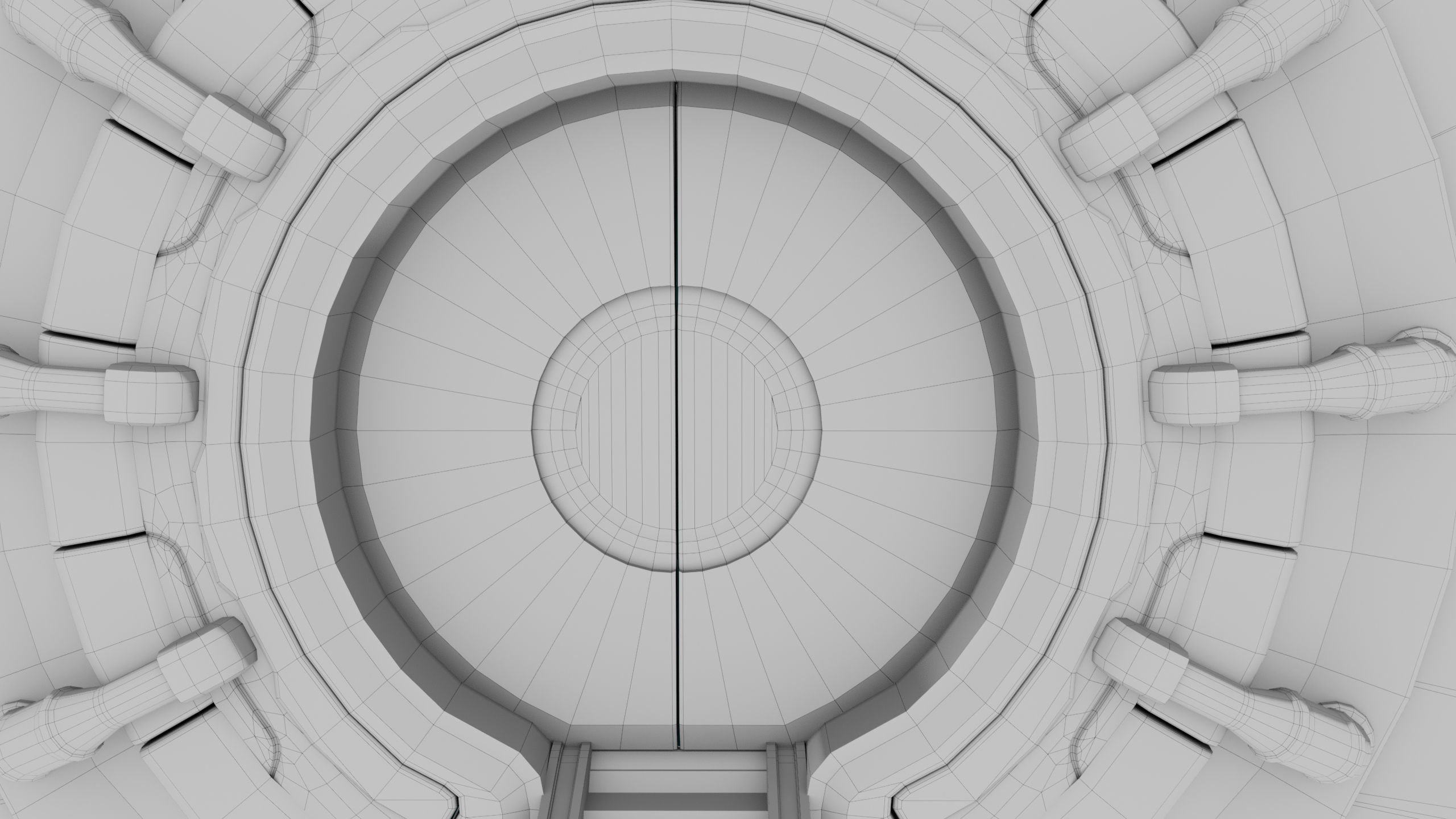 Sci Fi Door 03 All PBR Unity UE Textures Included Low-poly 3D model_28