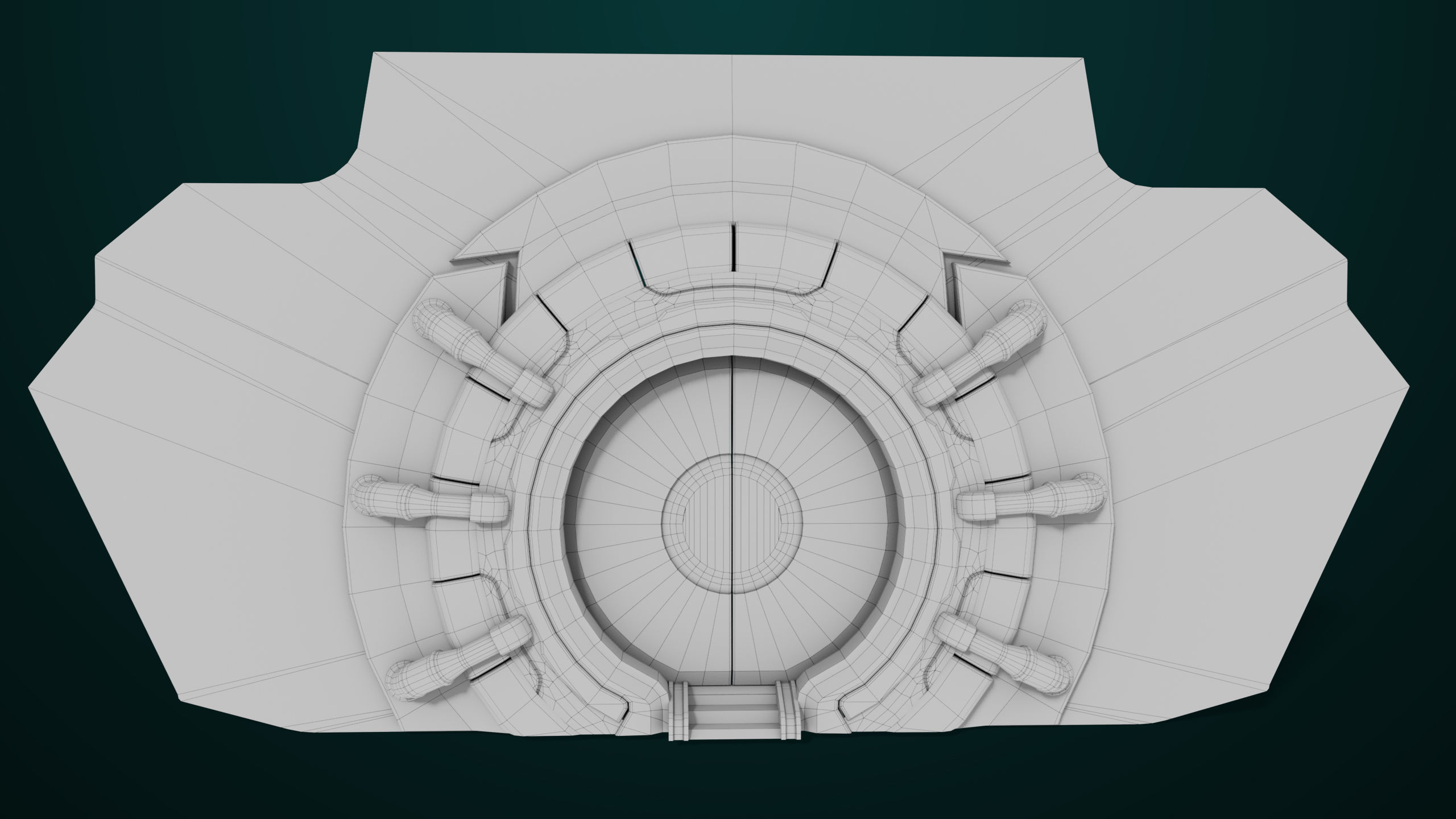 Sci Fi Door 03 All PBR Unity UE Textures Included Low-poly 3D model_16