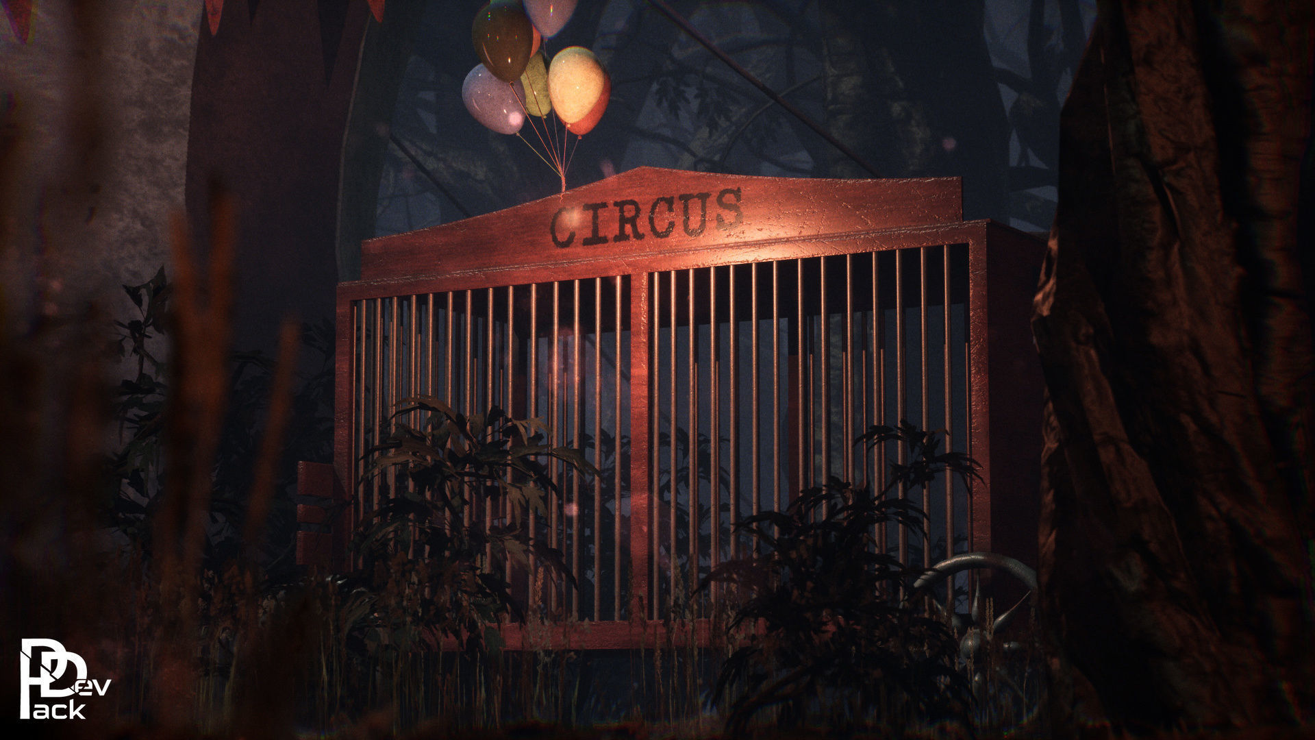 Creepy Circus 55 Assets Low-poly 3D model_5