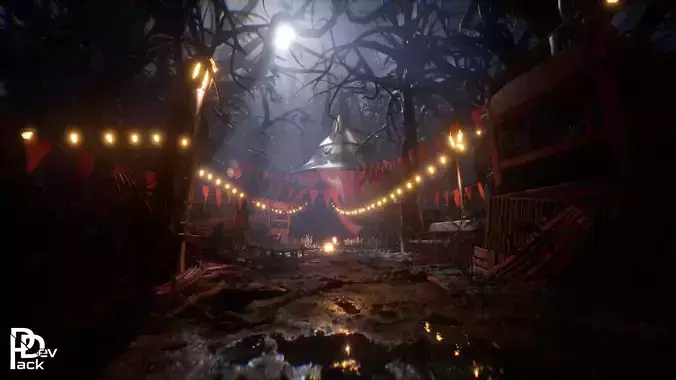 Creepy Circus 55 Assets Low-poly 3D model Creepy Circus 55 Assets Low-poly 3D model