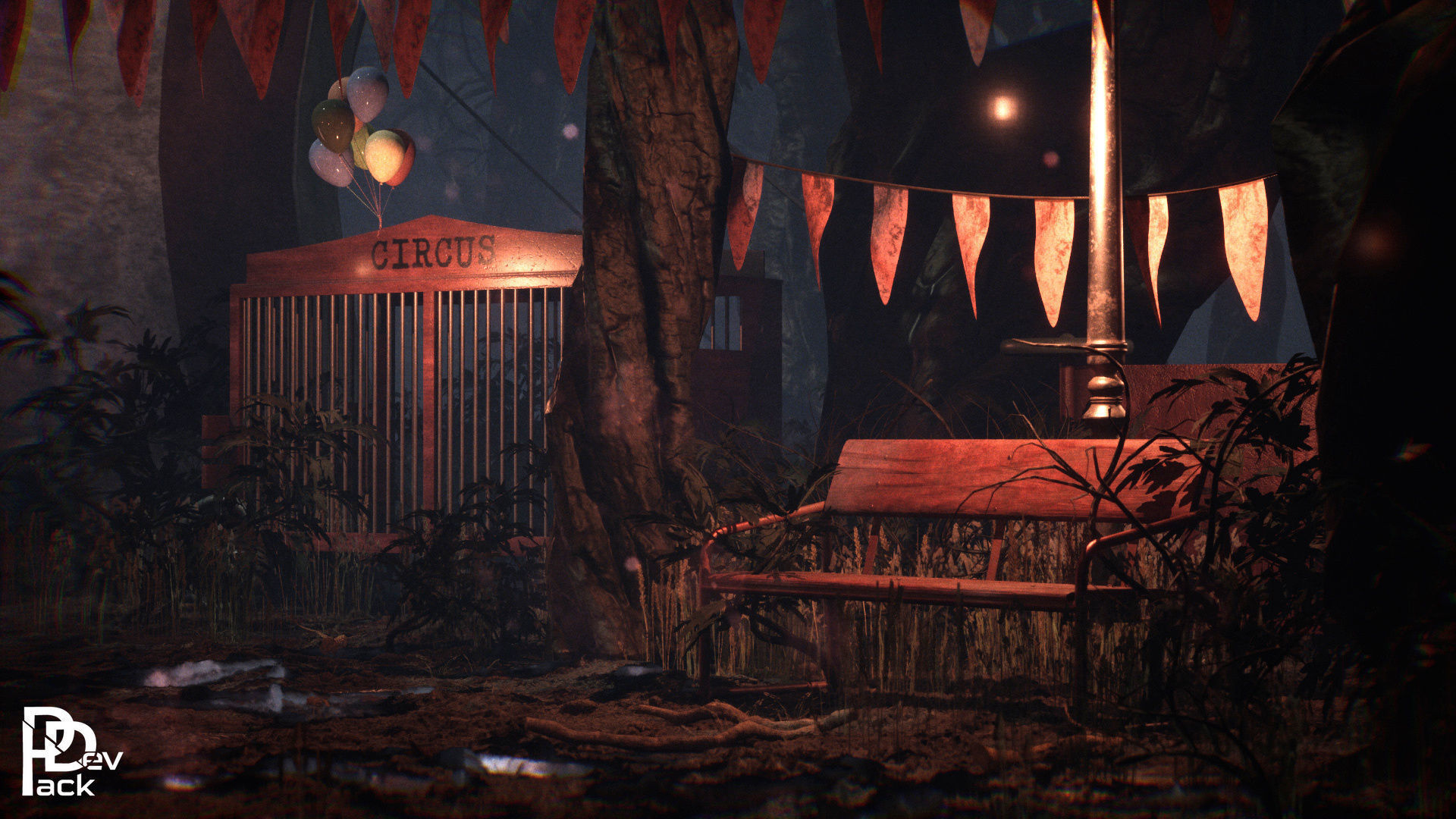 Creepy Circus 55 Assets Low-poly 3D model_9