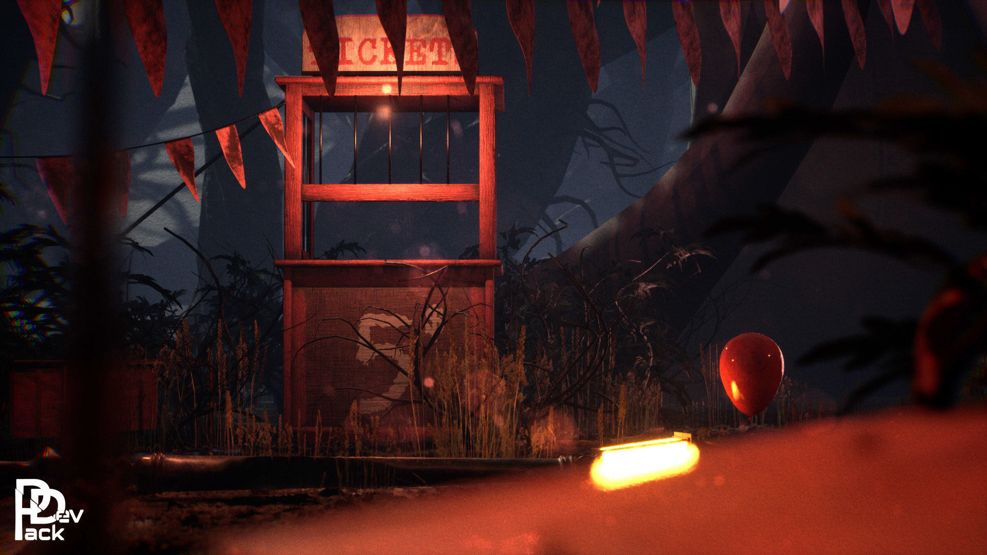 Creepy Circus 55 Assets Low-poly 3D model_10