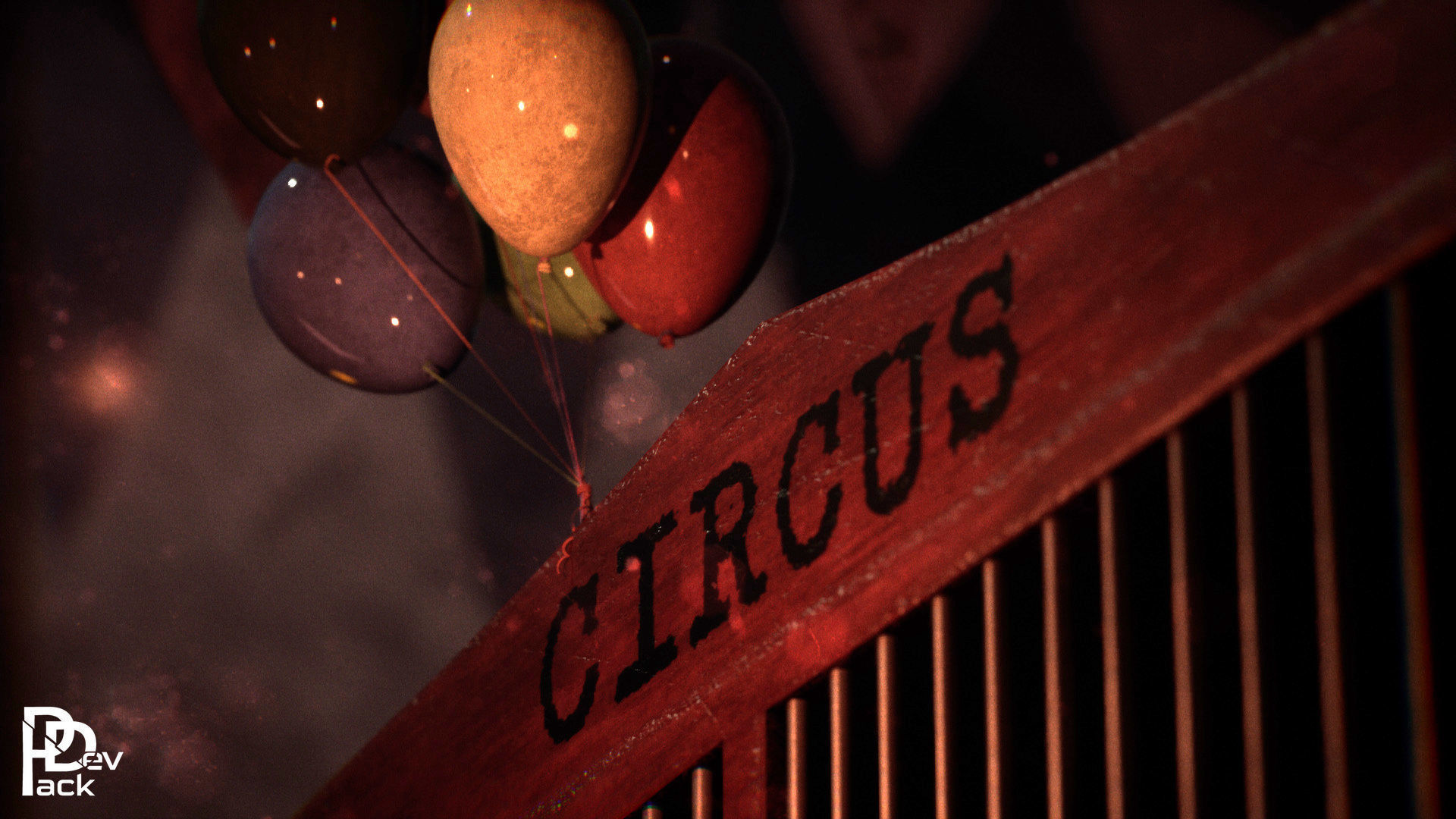 Creepy Circus 55 Assets Low-poly 3D model_3