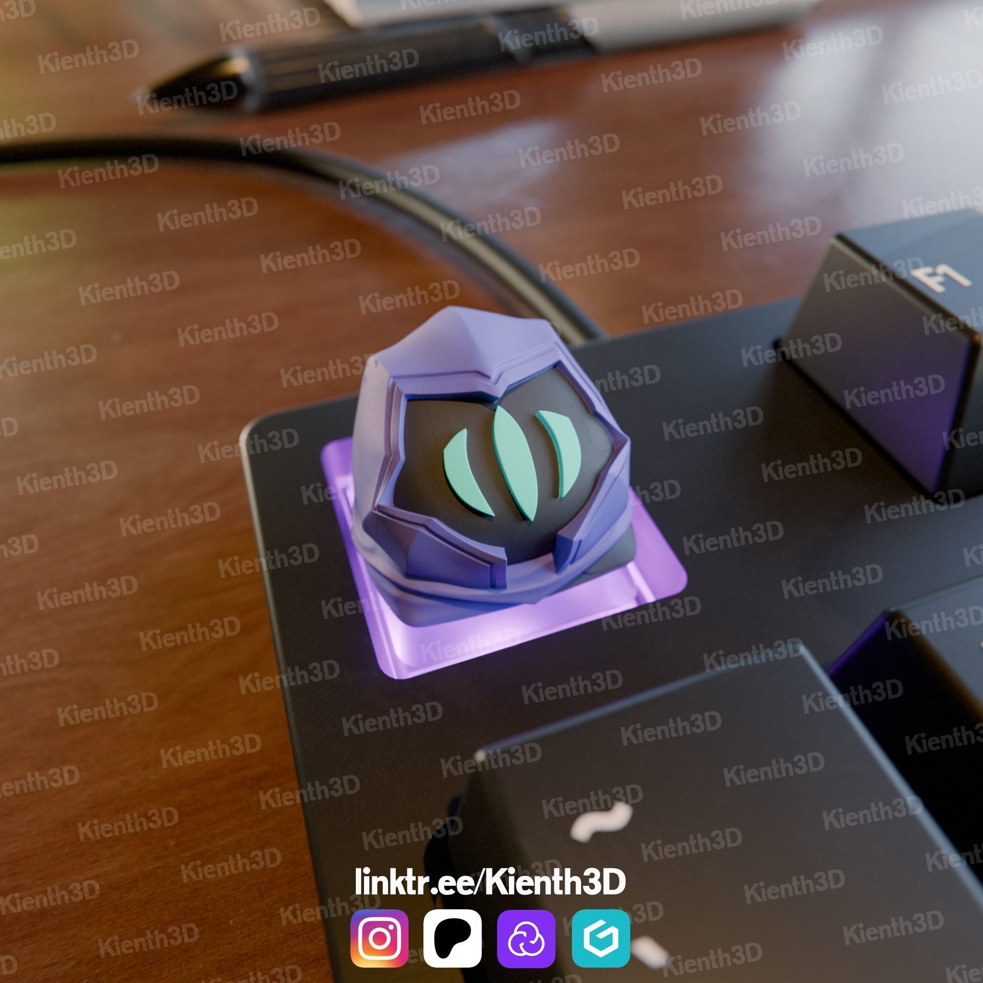 Omen Valorant Keycap 3D print model_1