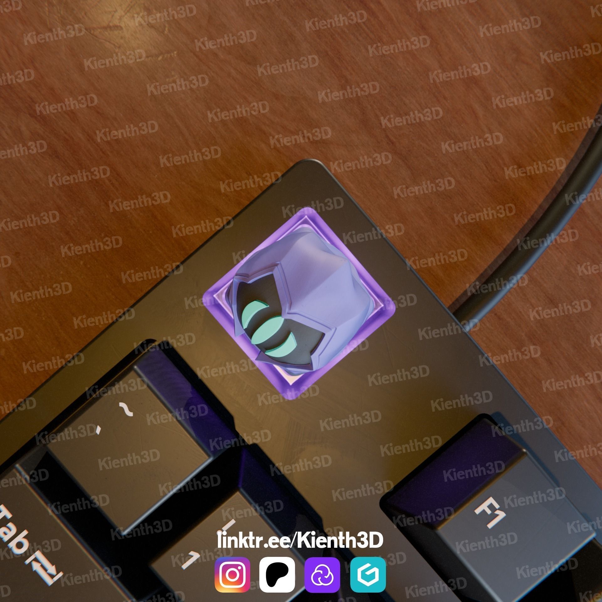 Omen Valorant Keycap 3D print model_2