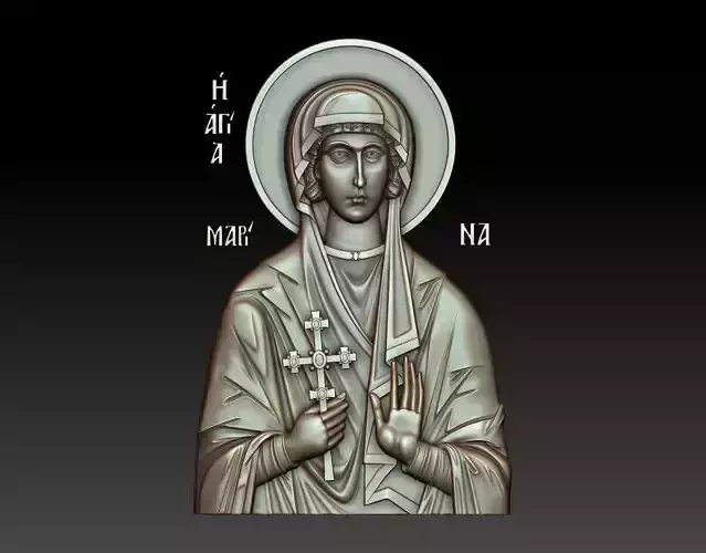 Saint Marina Margaret of Antioch 3D print model