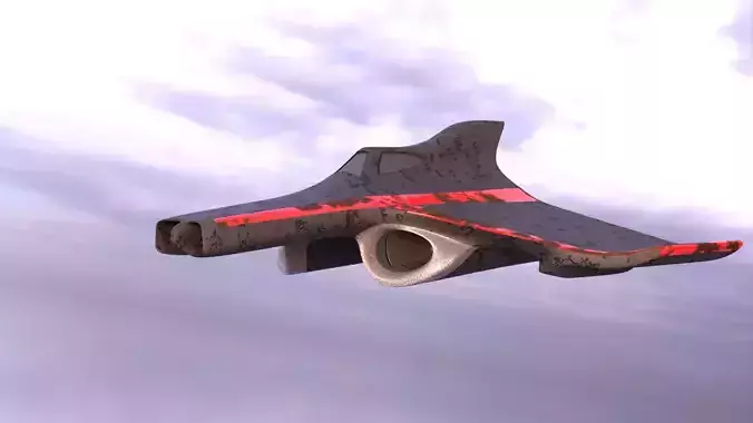 Aircraft Commercial Spaceship Fighter 3D model