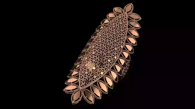 Leaves  Ultra Vision Wire Mesh Jewelry Plain Gold Ring