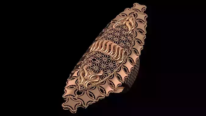 Ultra Vision Wire Mesh Jewelry Plain Gold Ring