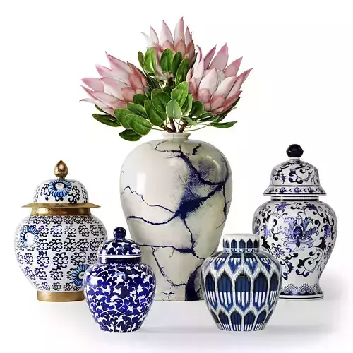 Vases Set 04 3D model