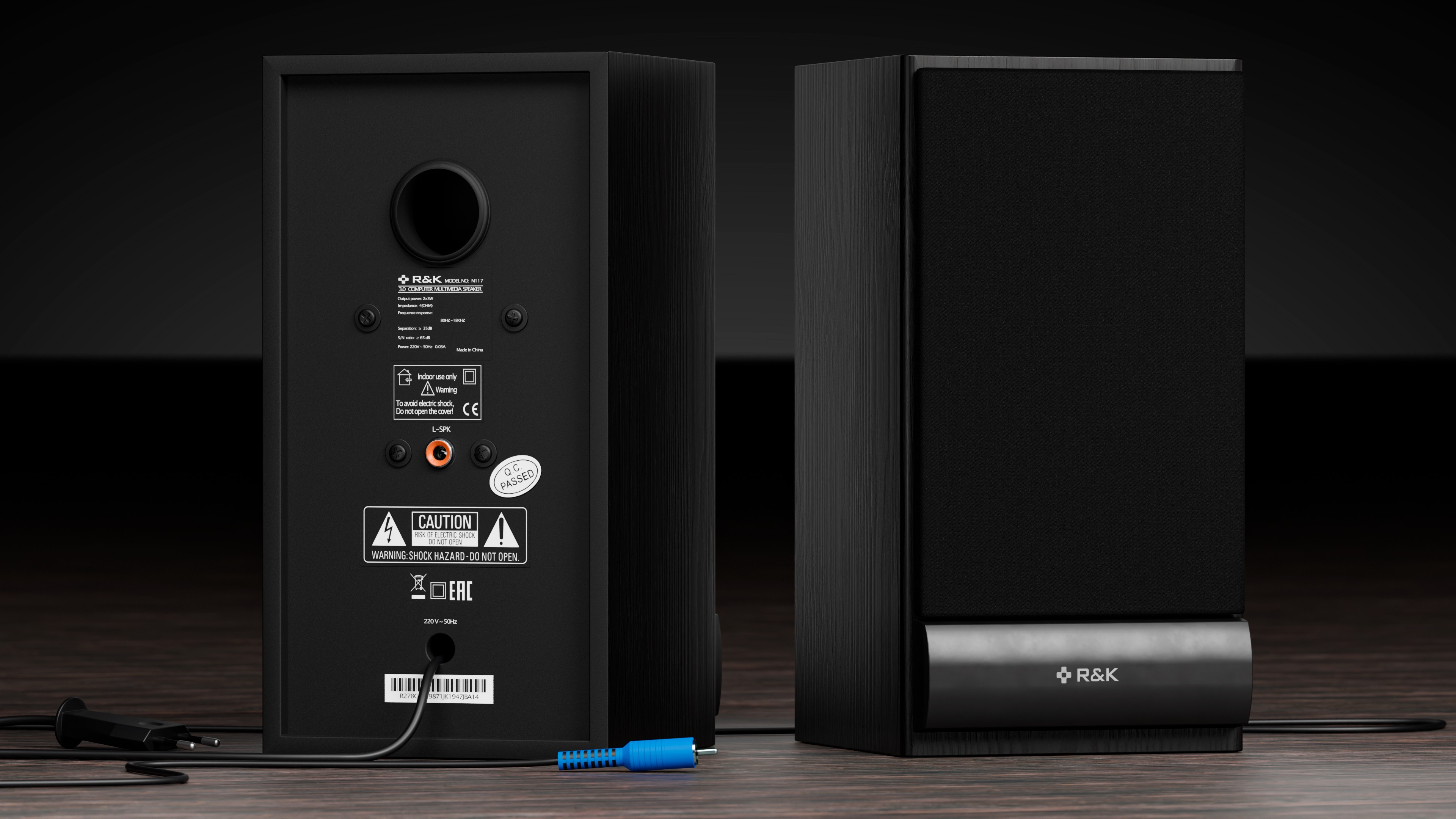 Desktop Speakers Low-poly 3D model_6