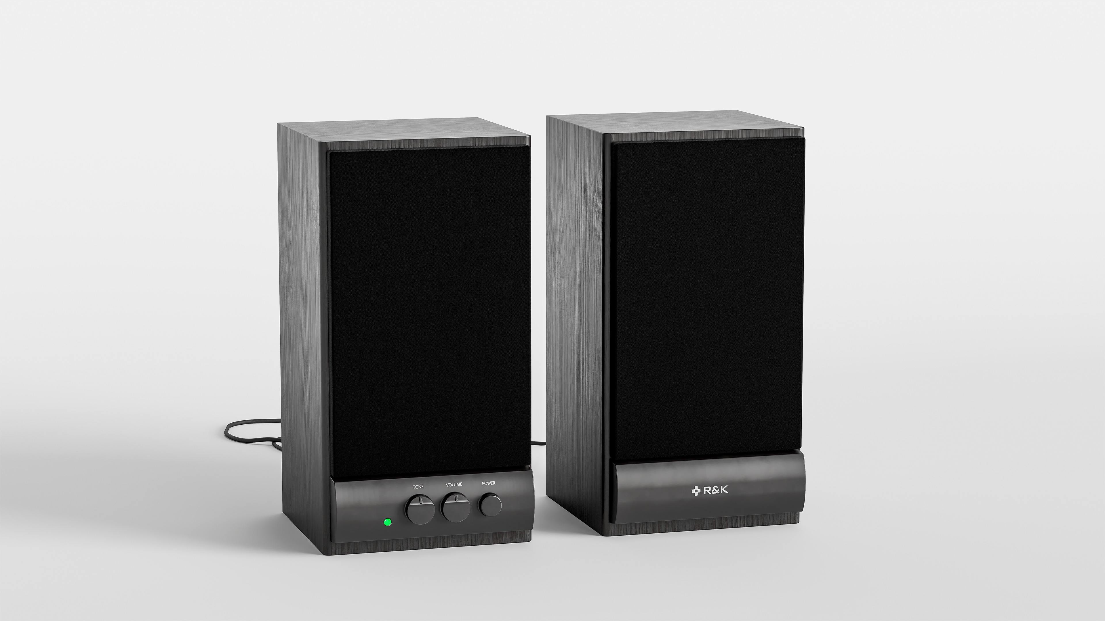 Desktop Speakers Low-poly 3D model_12