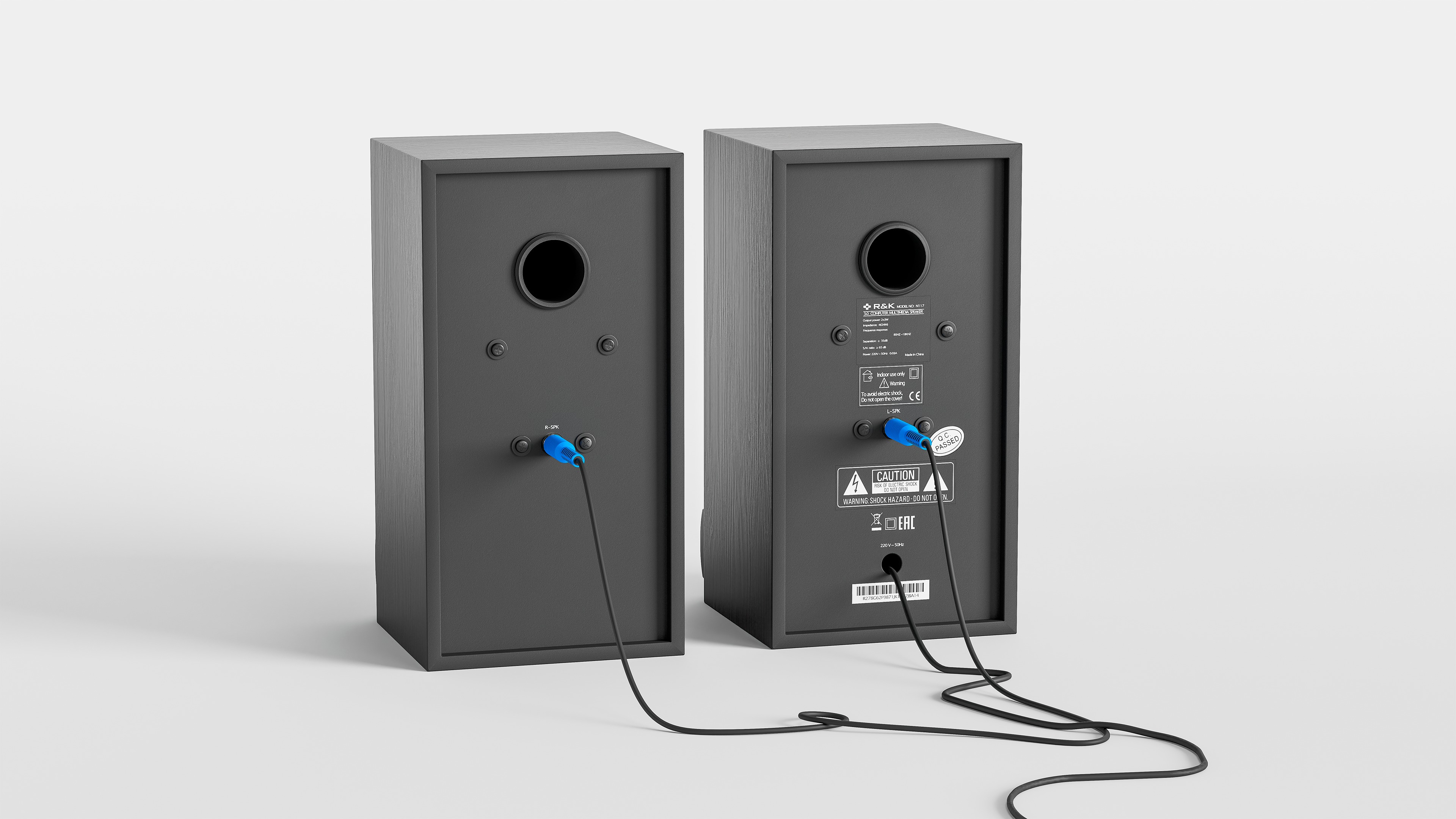 Desktop Speakers Low-poly 3D model_15