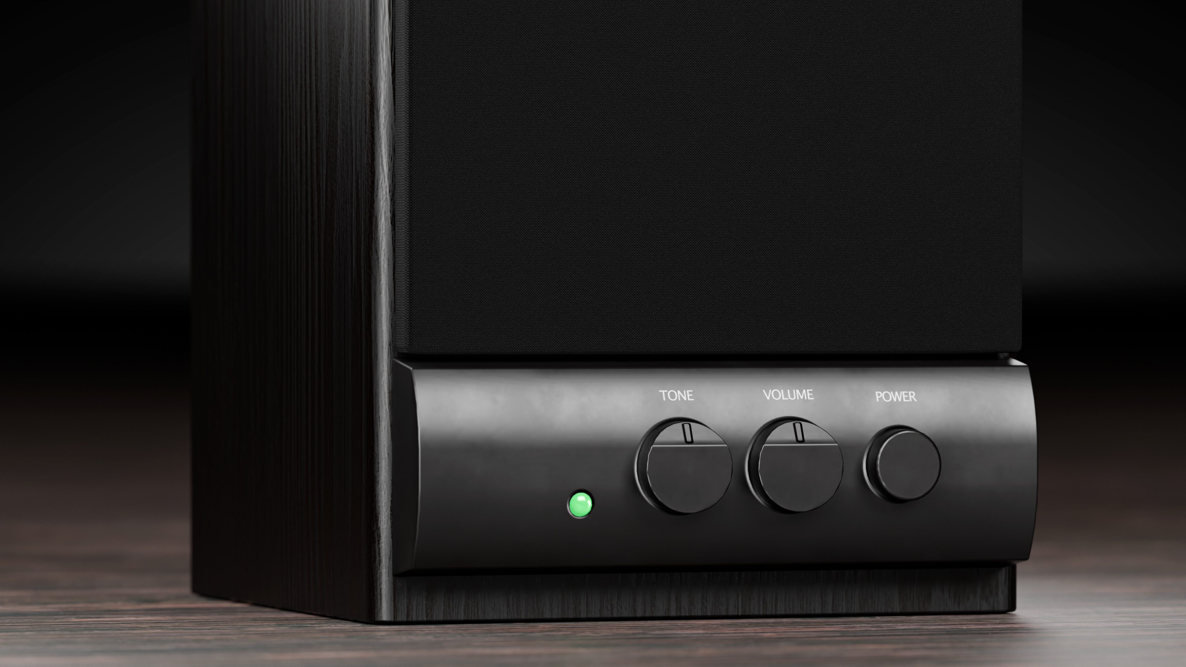 Desktop Speakers Low-poly 3D model_4