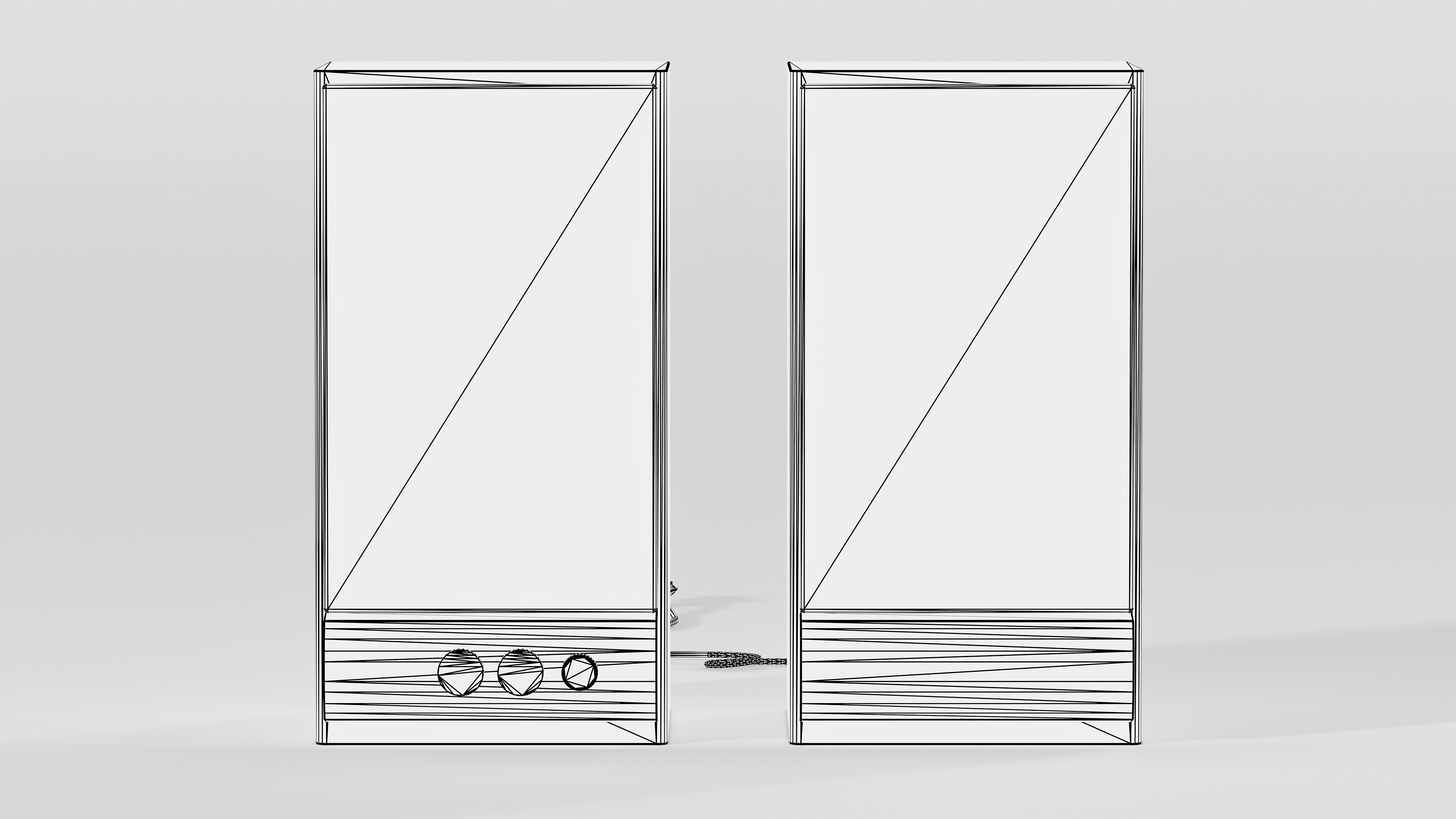Desktop Speakers Low-poly 3D model_9