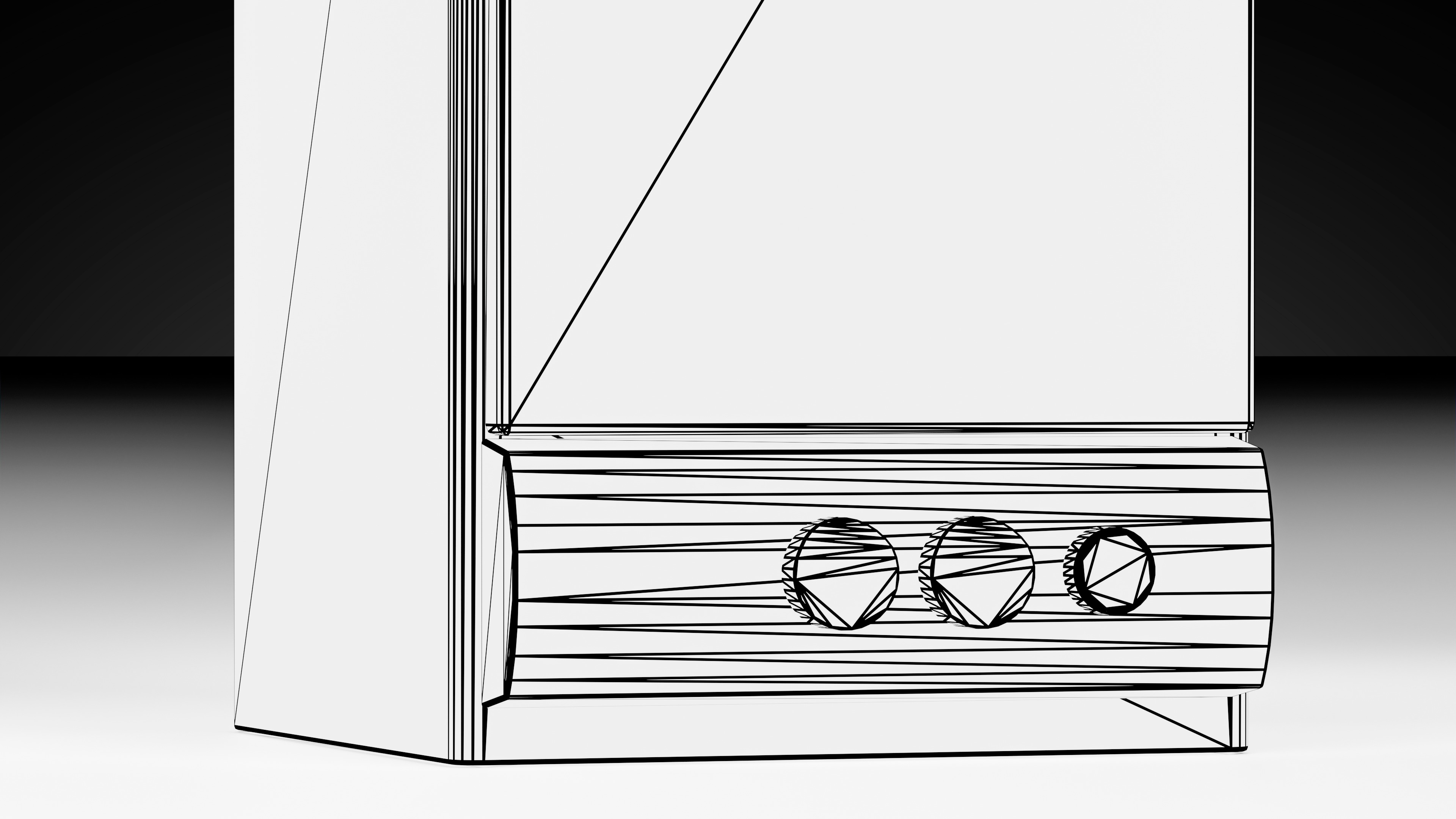 Desktop Speakers Low-poly 3D model_5